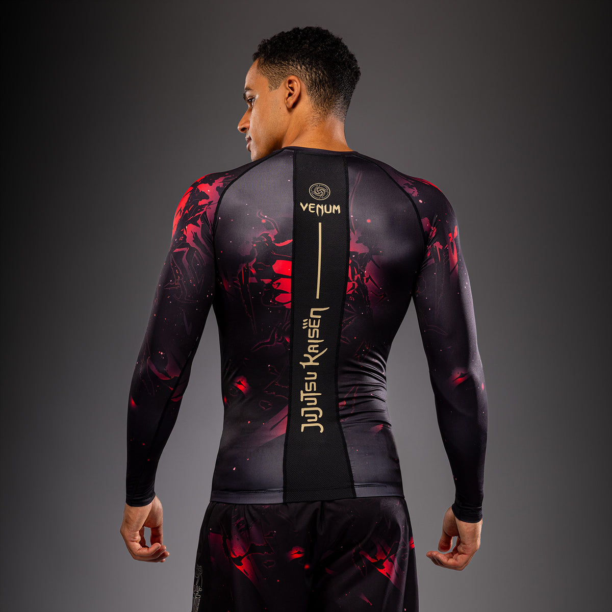Jujutsu Kaisen x Venum Itadori Long Sleeve Rashguard - Black/Red