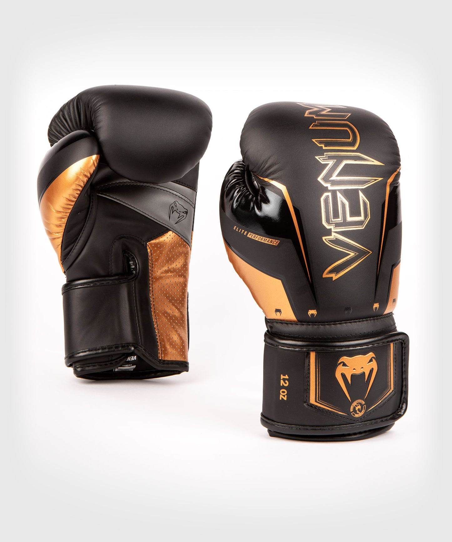 Venum Elite Evo Boxing Gloves - Black/Bronze