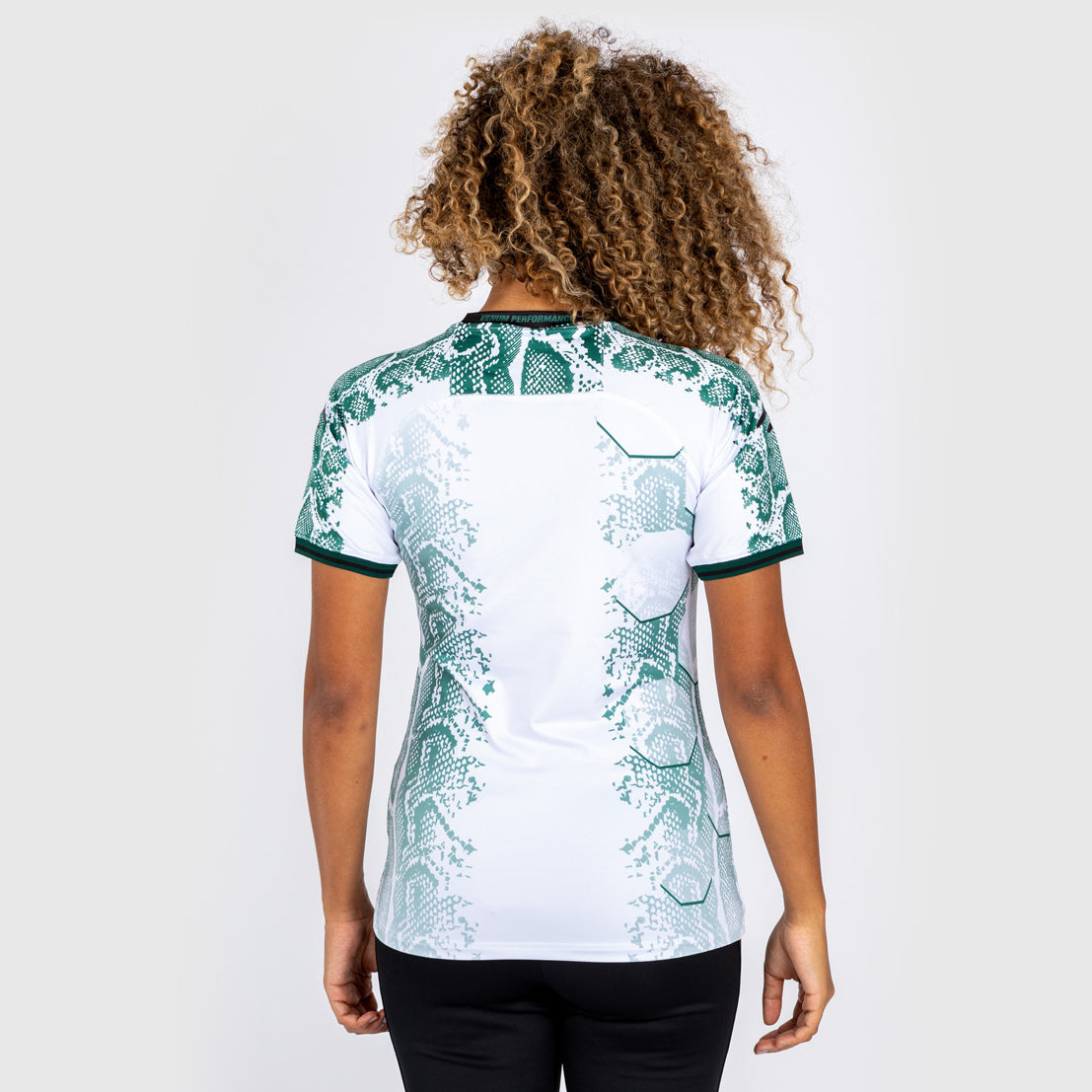 UFC Adrenaline by Venum Personalized Authentic Fight Night Women’s Walkout Jersey - Emerald Edition - White/Green