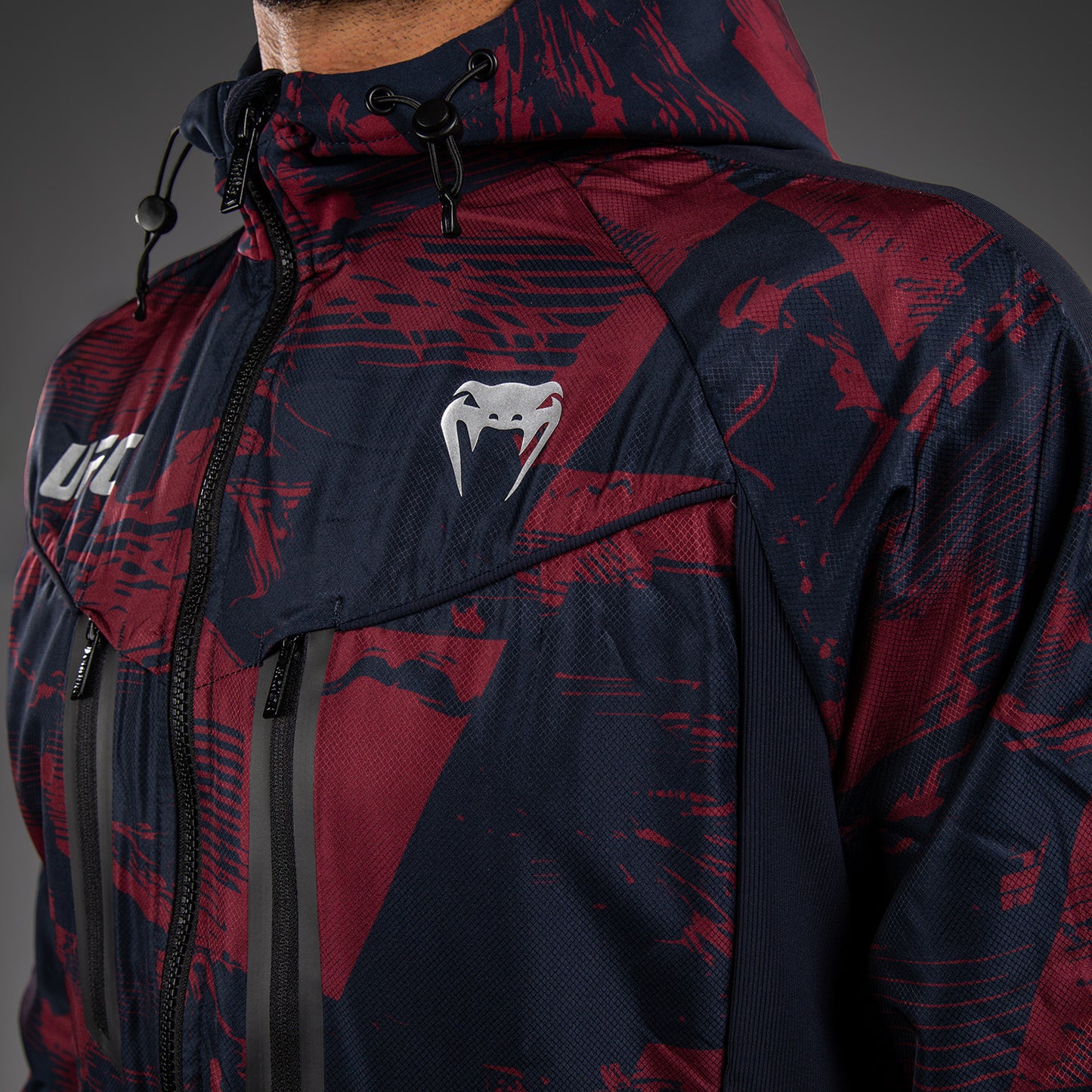 Men's UFC Zenith by Venum Burgundy Authentic Fight Week Zip Hoodie