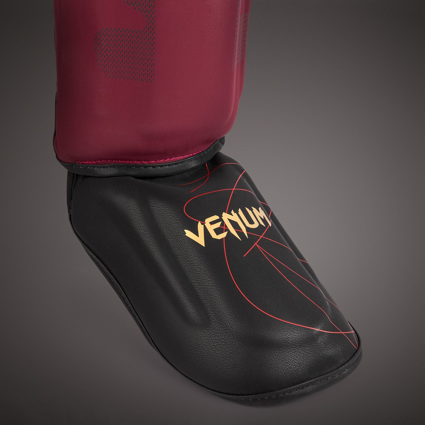 Venum Tactical XT Shinguards - Black/Burgundy/Gold