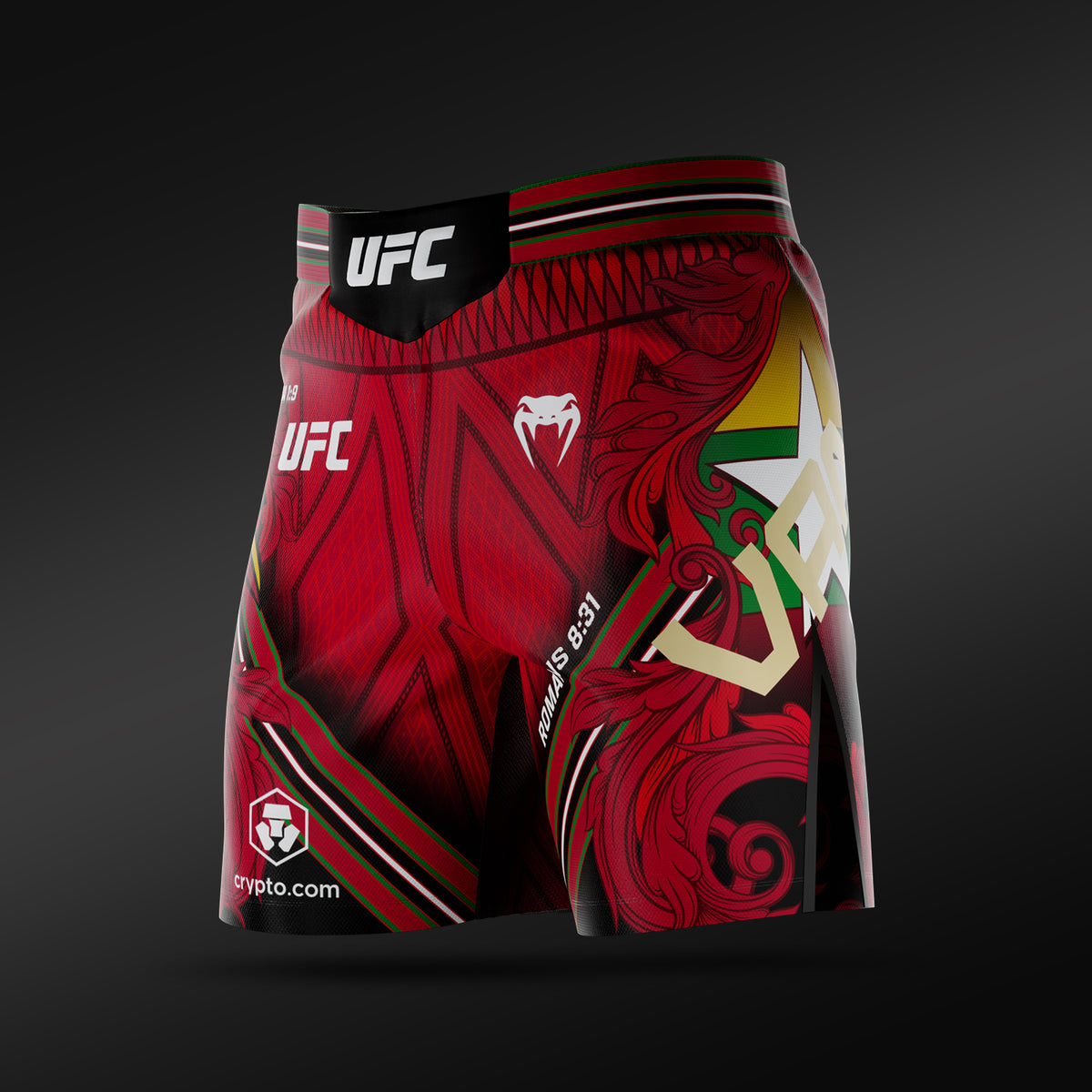 Men’s UFC Adrenaline Unrivaled by Venum Red Josh Van Short Fit Fight Short