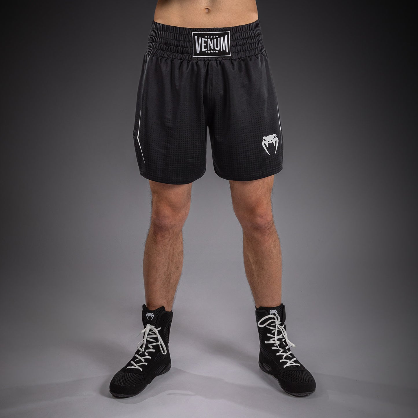 Venum Stealth Boxing Shorts - Black/White