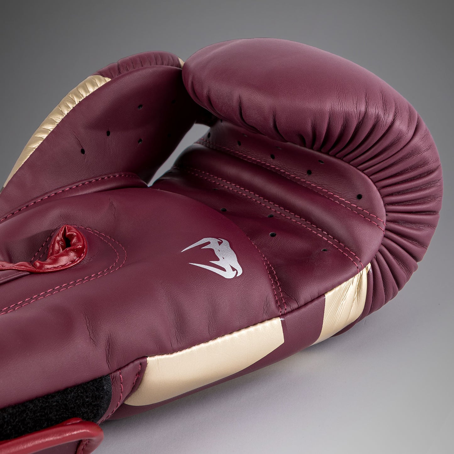 Venum Elite Boxing Gloves - Burgundy/Gold
