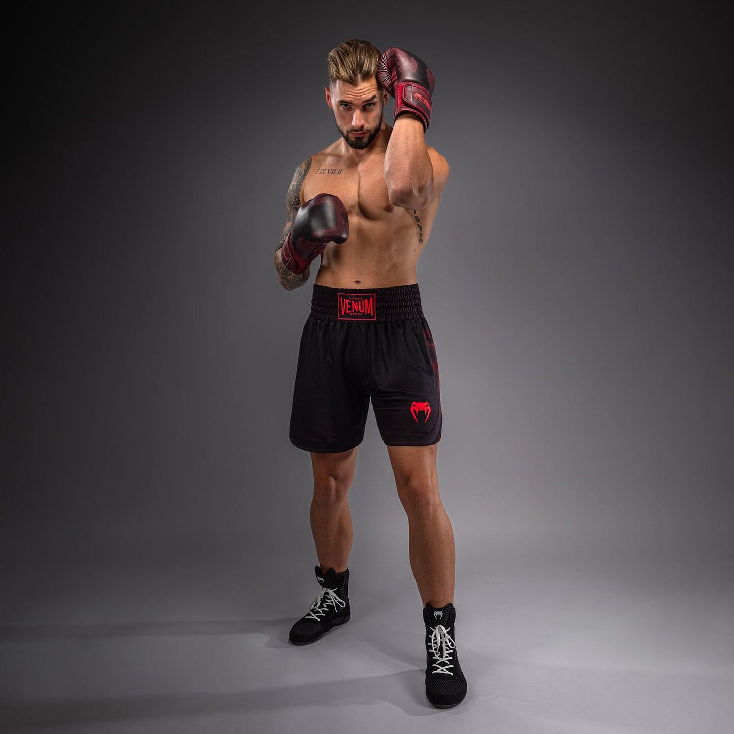 Venum Spectre Boxing Shorts - Black/Red
