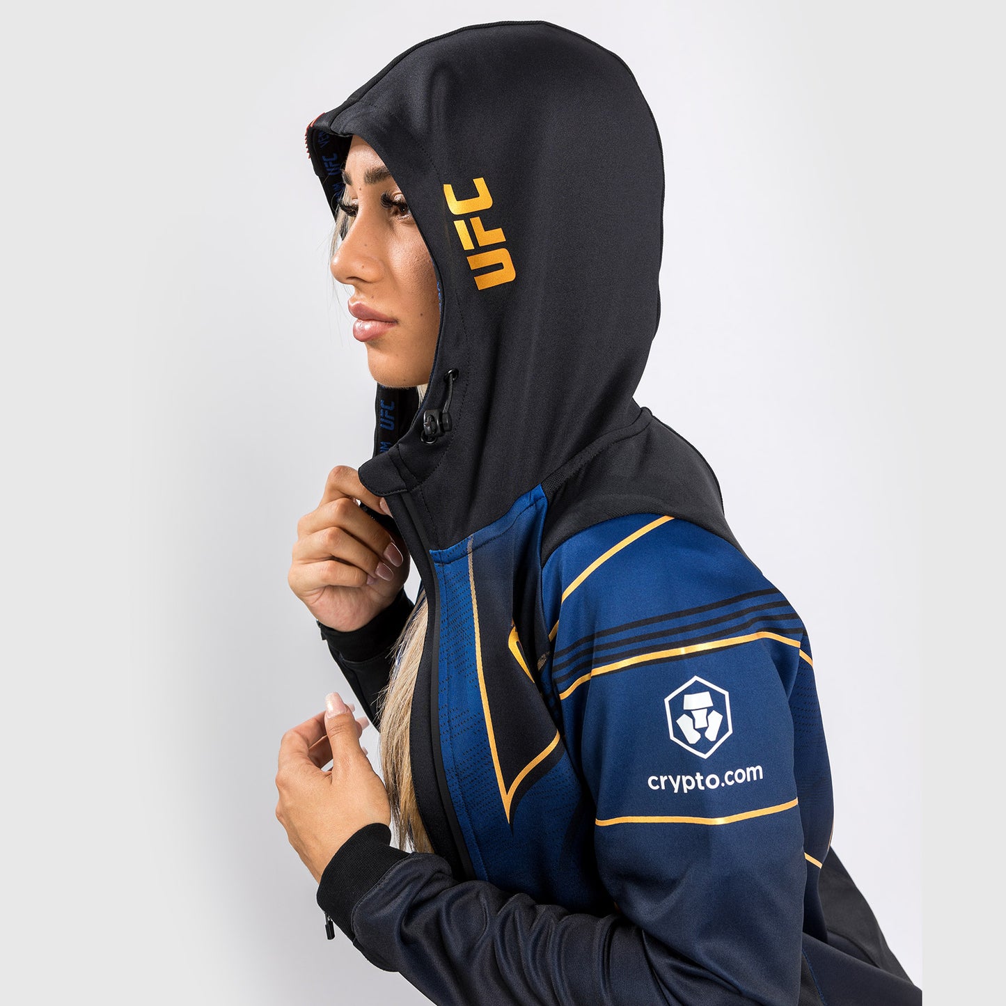 Ufc Authentic Fight Night 2.0 Kit By Venum Women's Walkout Hoodie - Midnight Edition - Champion