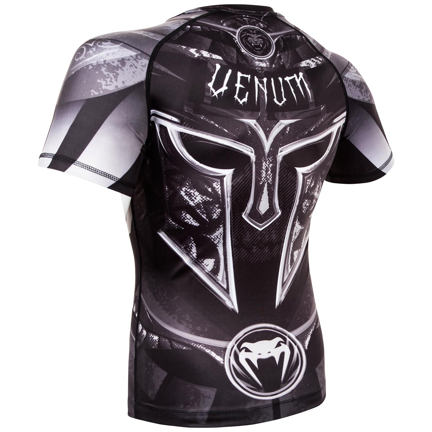 Venum Gladiator 3.0 Rashguard - Black/White - Short Sleeves