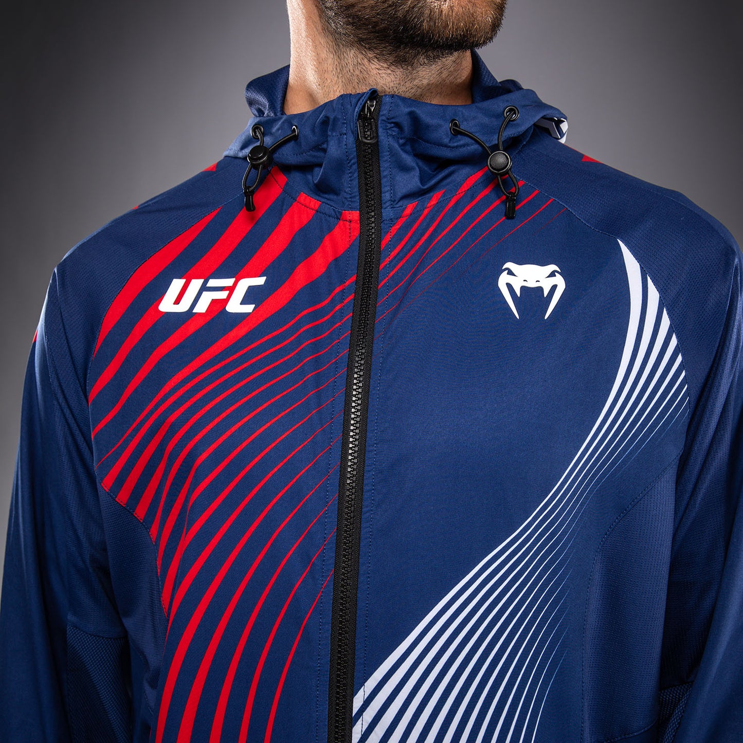 Men's Official UFC Freedom 250 by Venum Blue Authentic Fight Night Walkout Hoodie