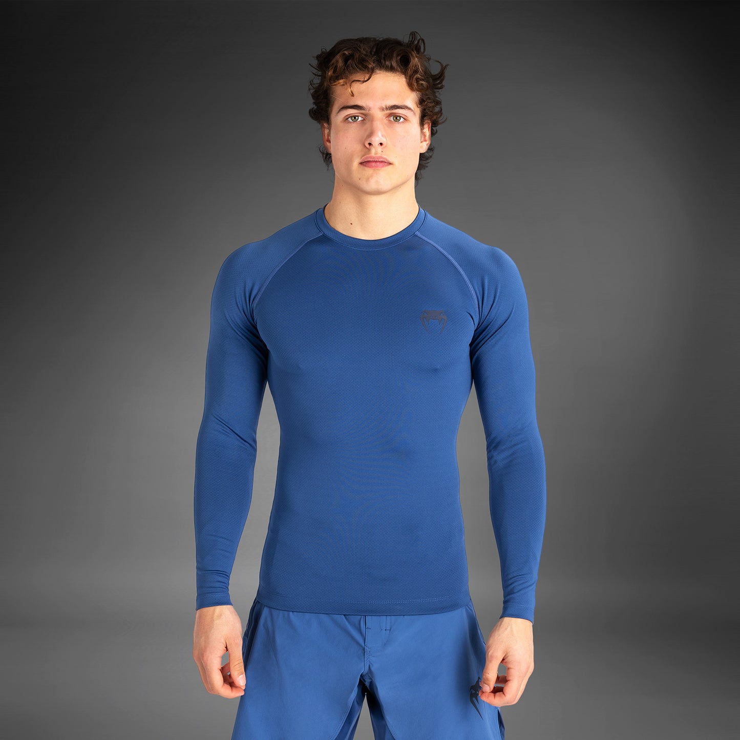 Venum Contender Men’s Long Sleeve Rashguard - Blue
