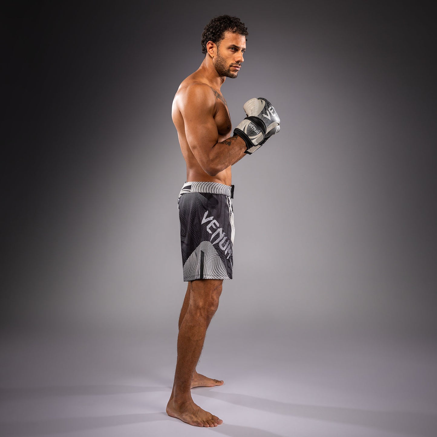 Venum Galactic 3.0 Fight Shorts - Off-White/Black