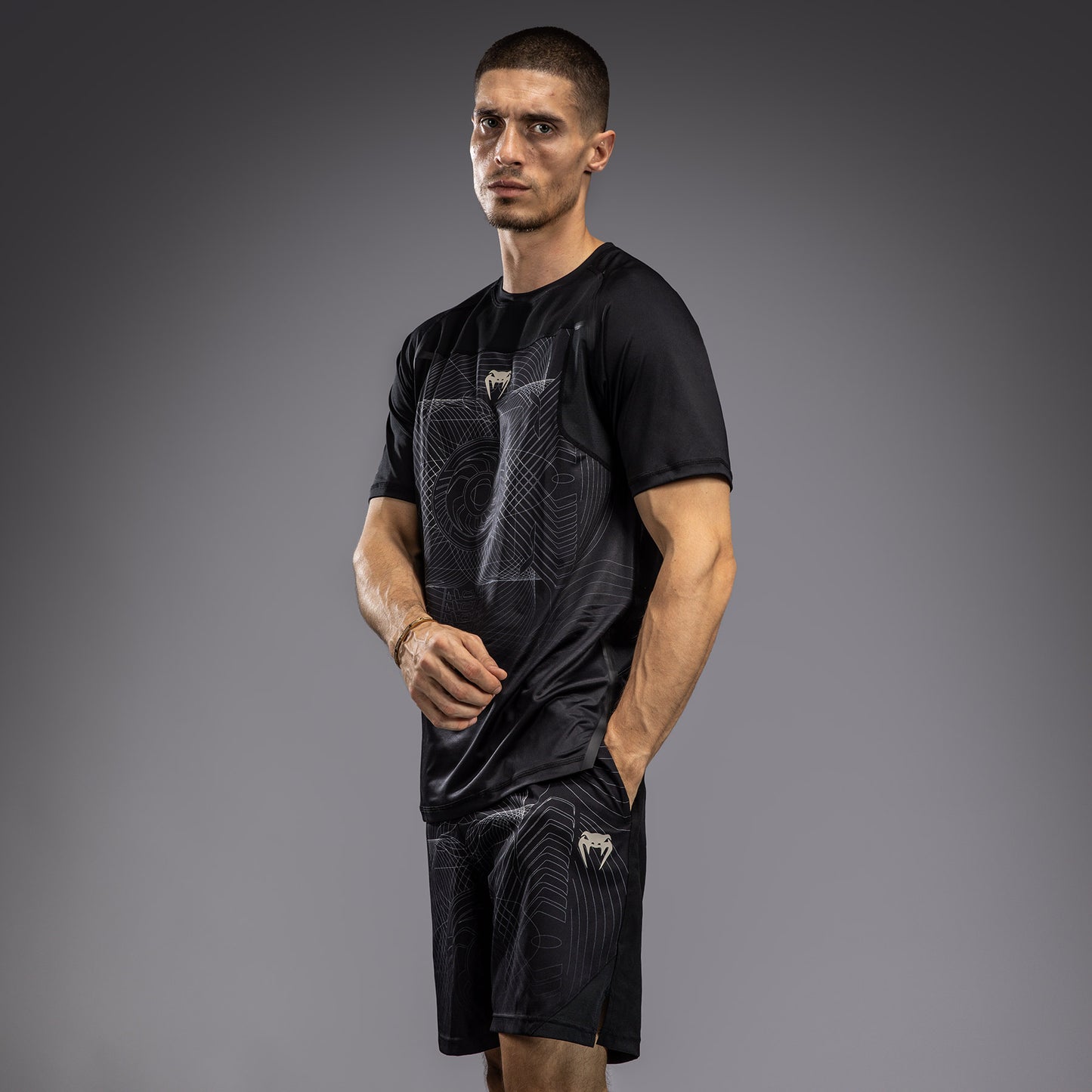 Venum G-Fit Air Men's Dry-Tech T-Shirt - Deep Black/Desert Sand