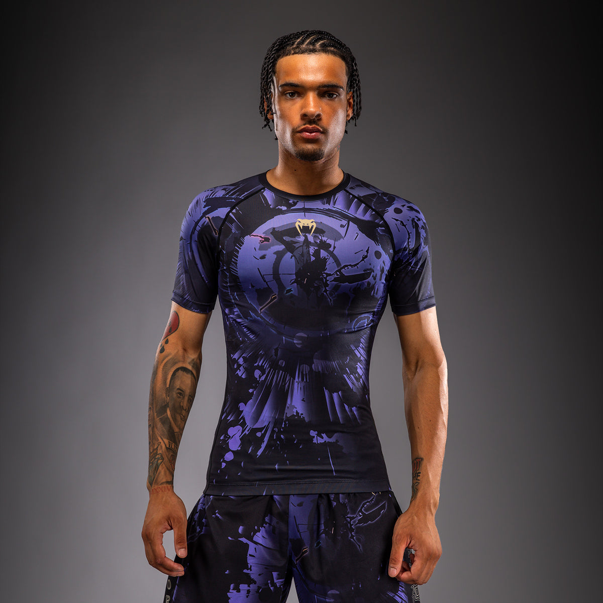 Jujutsu Kaisen x Venum Gojo Short Sleeve Rashguard - Purple