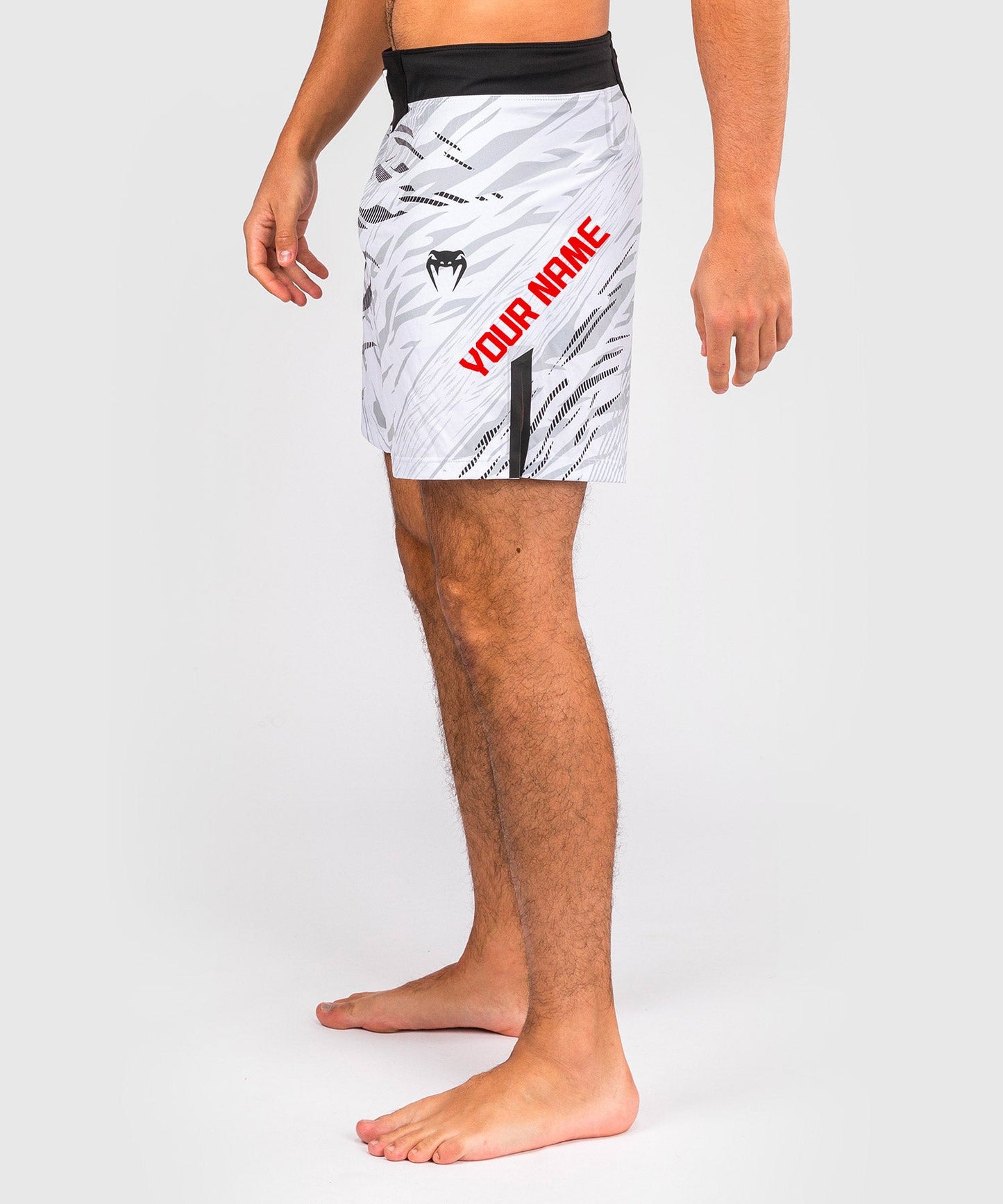 UFC Fusion by Venum Personalized Authentic Fight Night Men's Fight Short - Short Fit - White