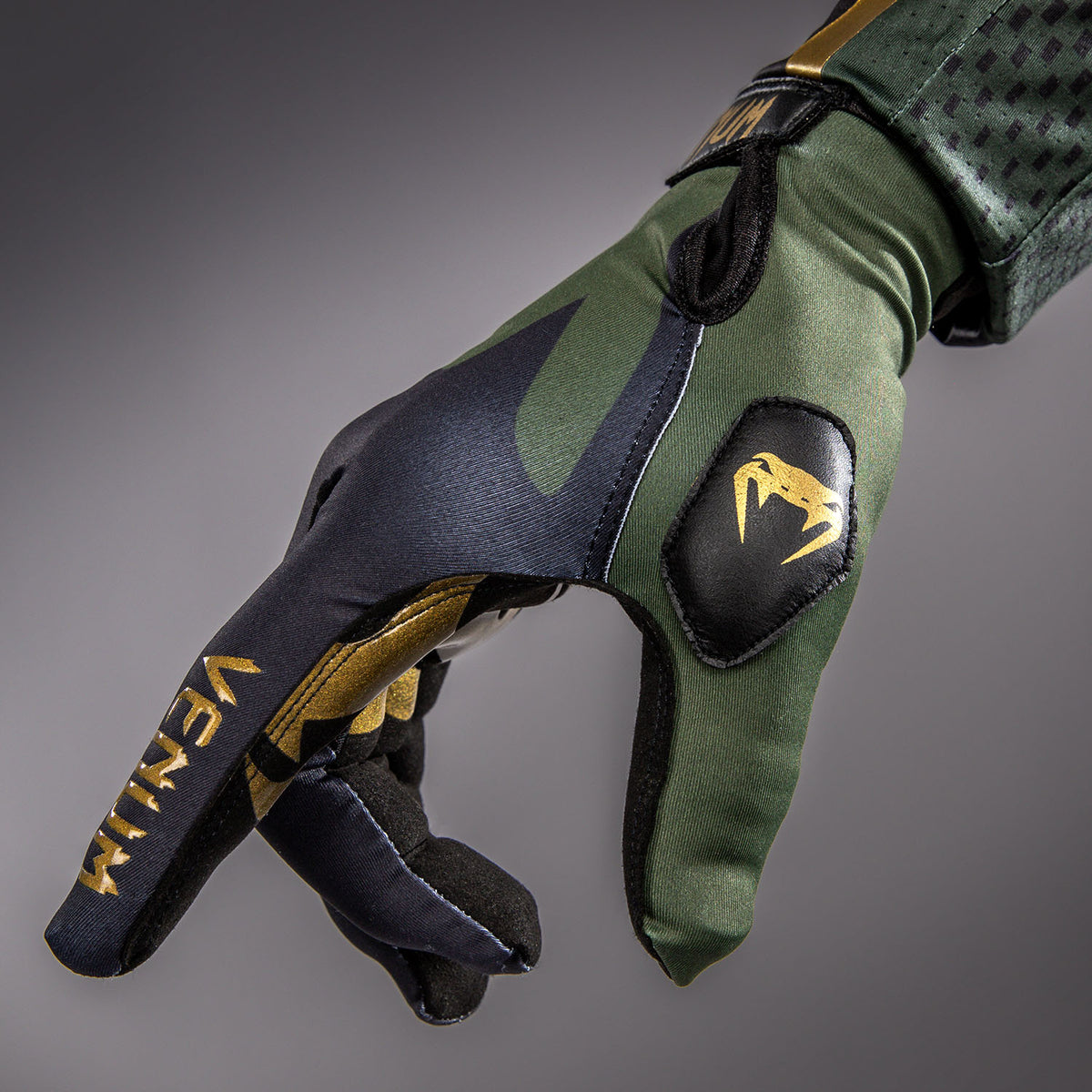 Venum MX Summer Motorbike Gloves - Black/Green/Gold
