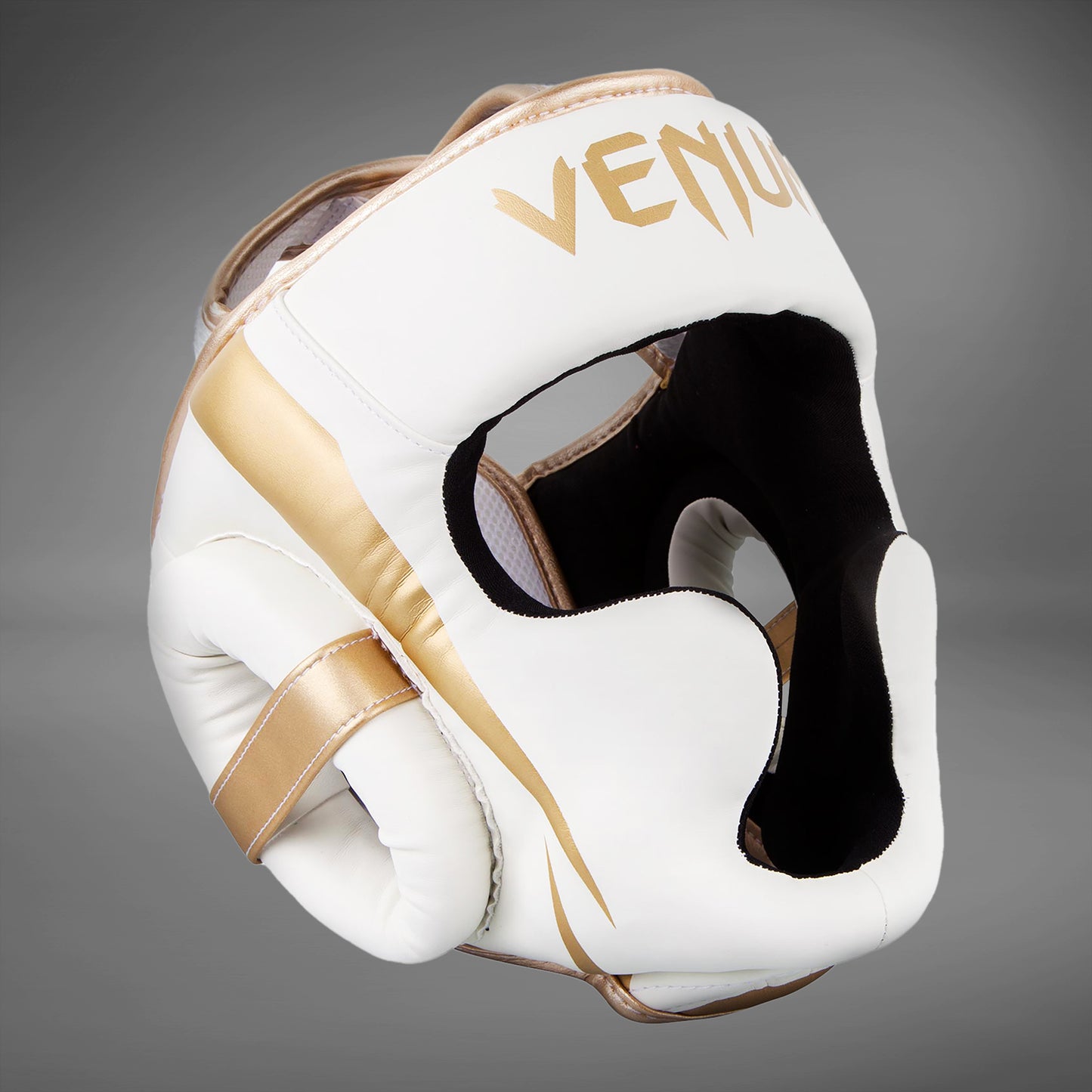Venum Elite Headgear-White/Gold