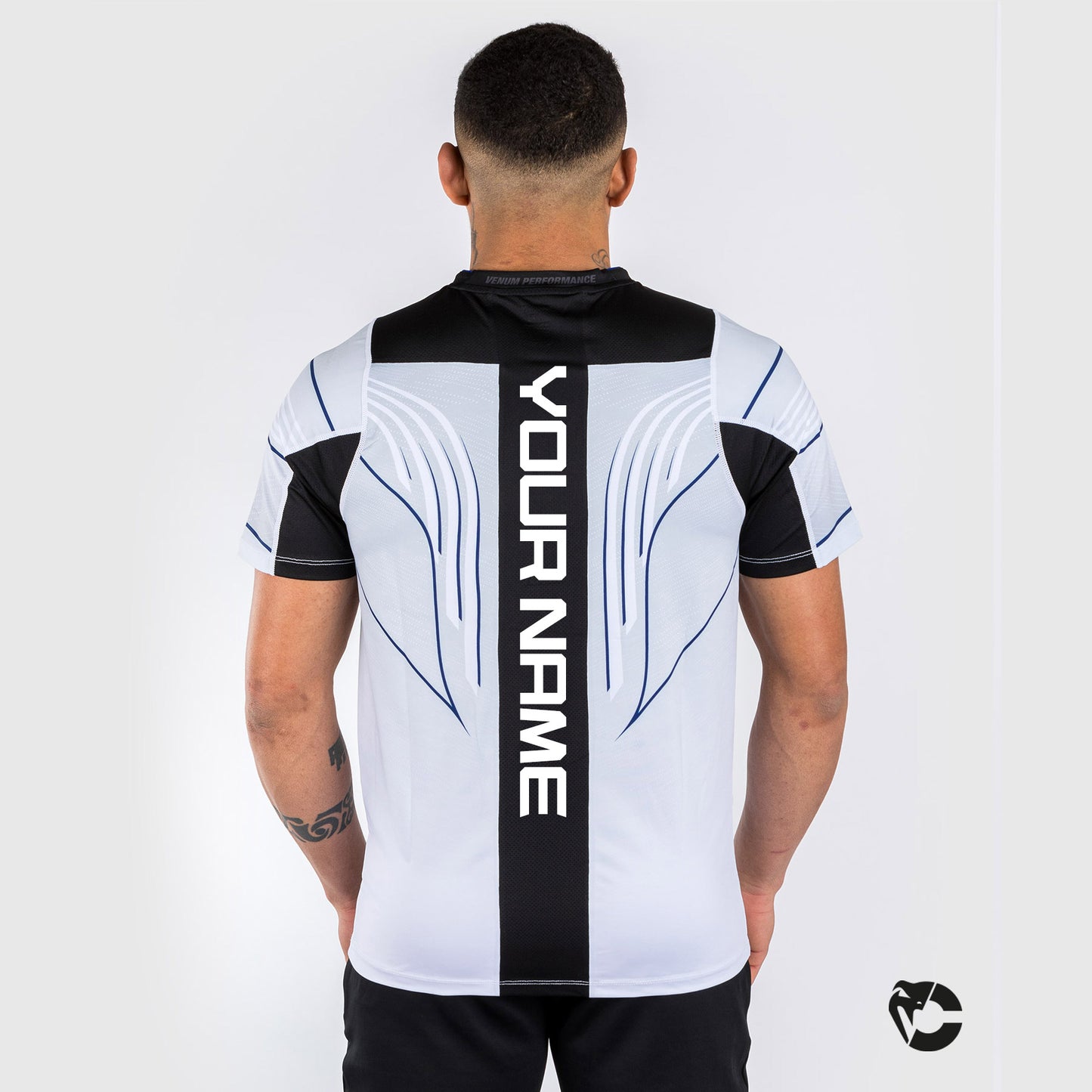 UFC Venum Personalized Authentic Fight Night 2.0 Kit by Venum Men's Walkout Jersey - Midnight Edition - Ice