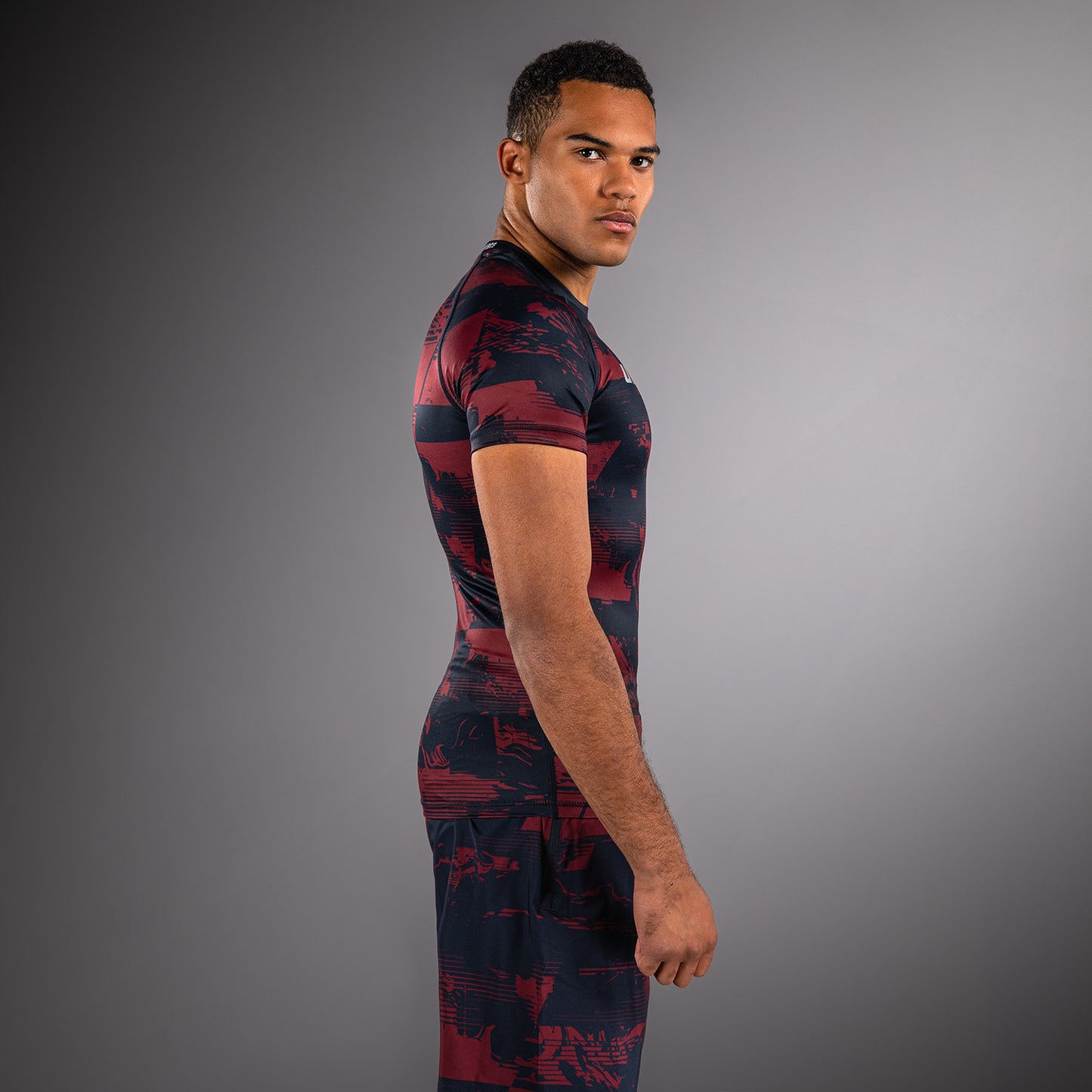 Men's UFC Zenith by Venum Burgundy Authentic Fight Week Performance Short Sleeve Rashguard