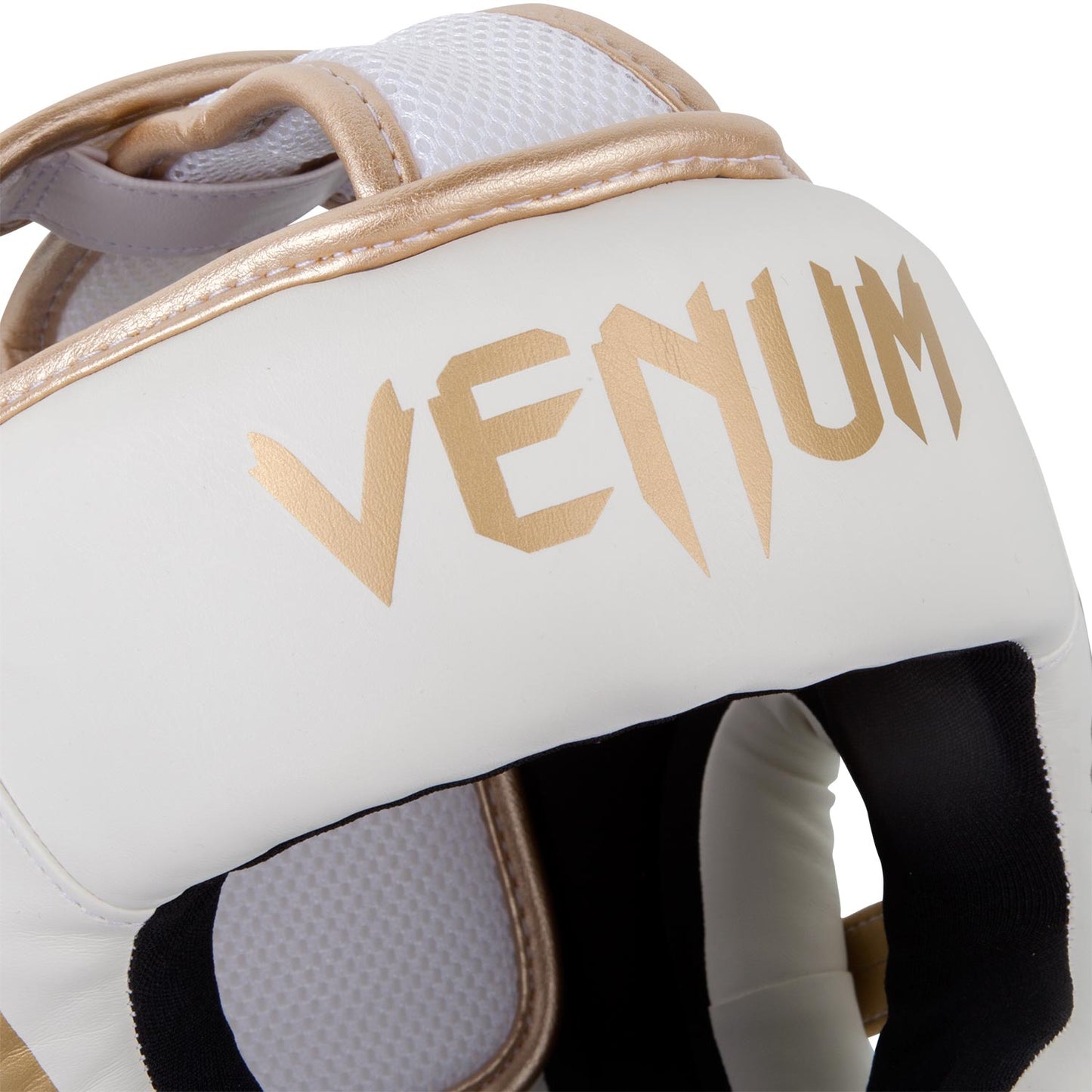 Venum Elite Headgear-White/Gold