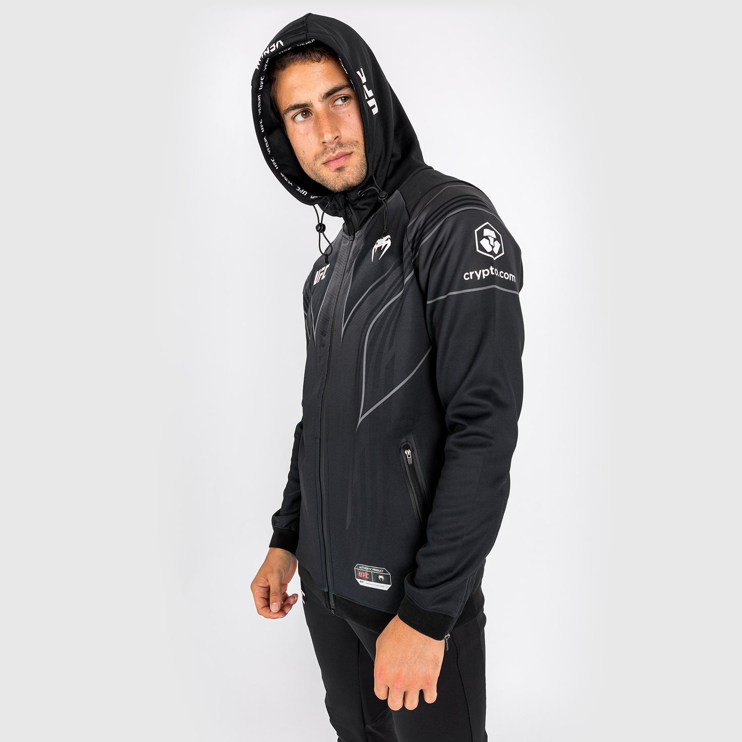 UFC Venum Authentic Fight Night 2.0 Kit by Venum Men's Walkout Hoodie - Black