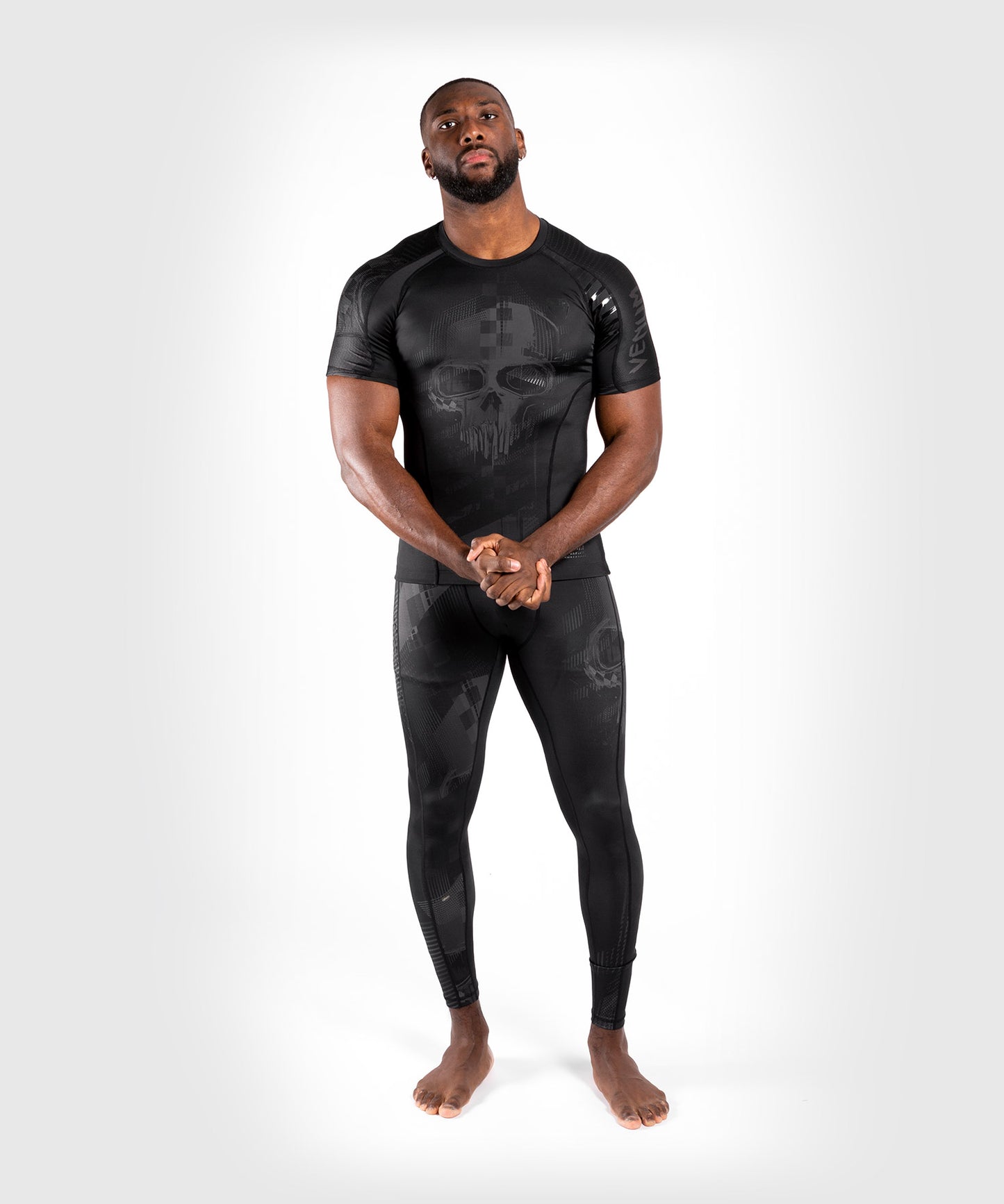 Venum Skull Compression Tights - Black/Black