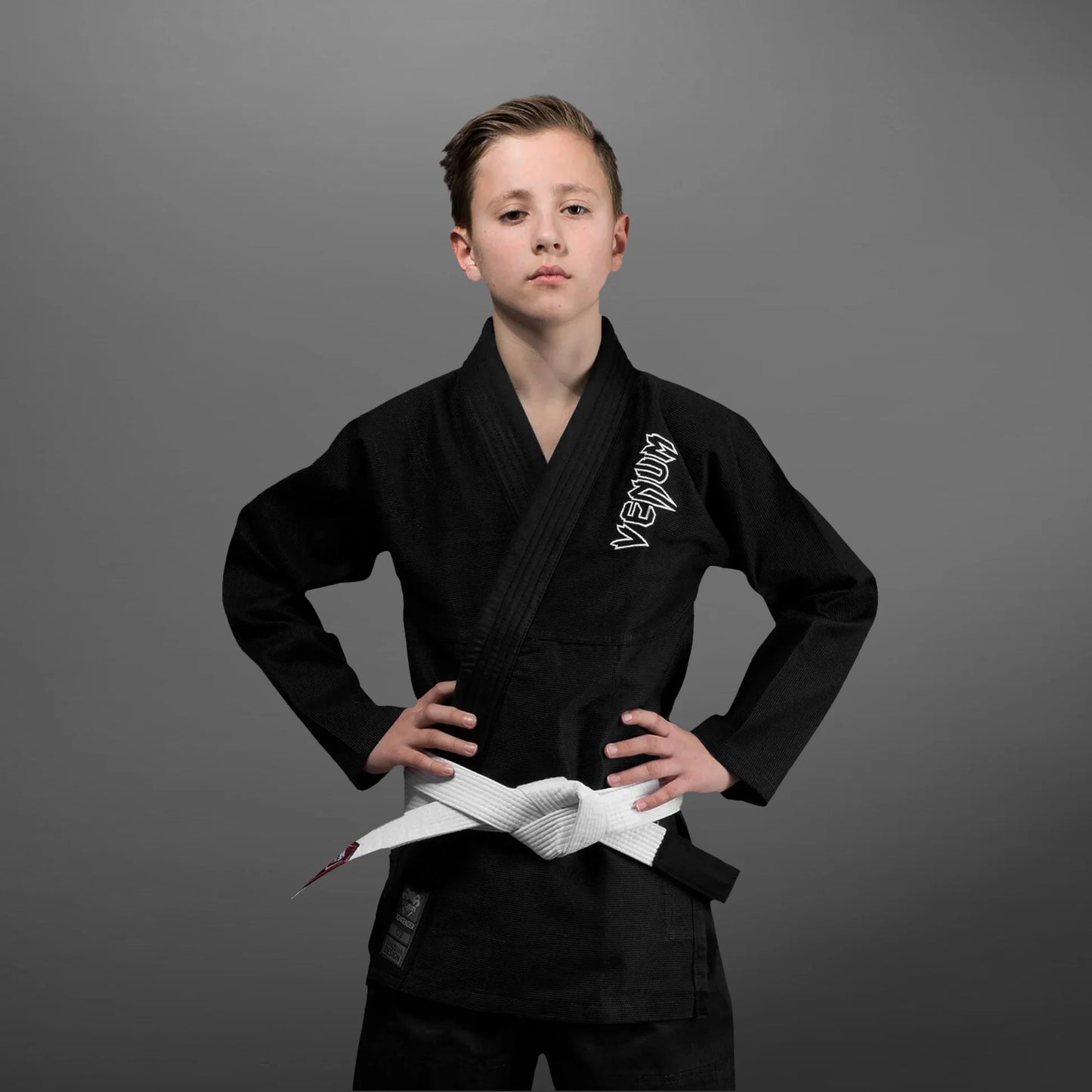 Venum Contender Kids BJJ Gi (Free white belt included) - Black