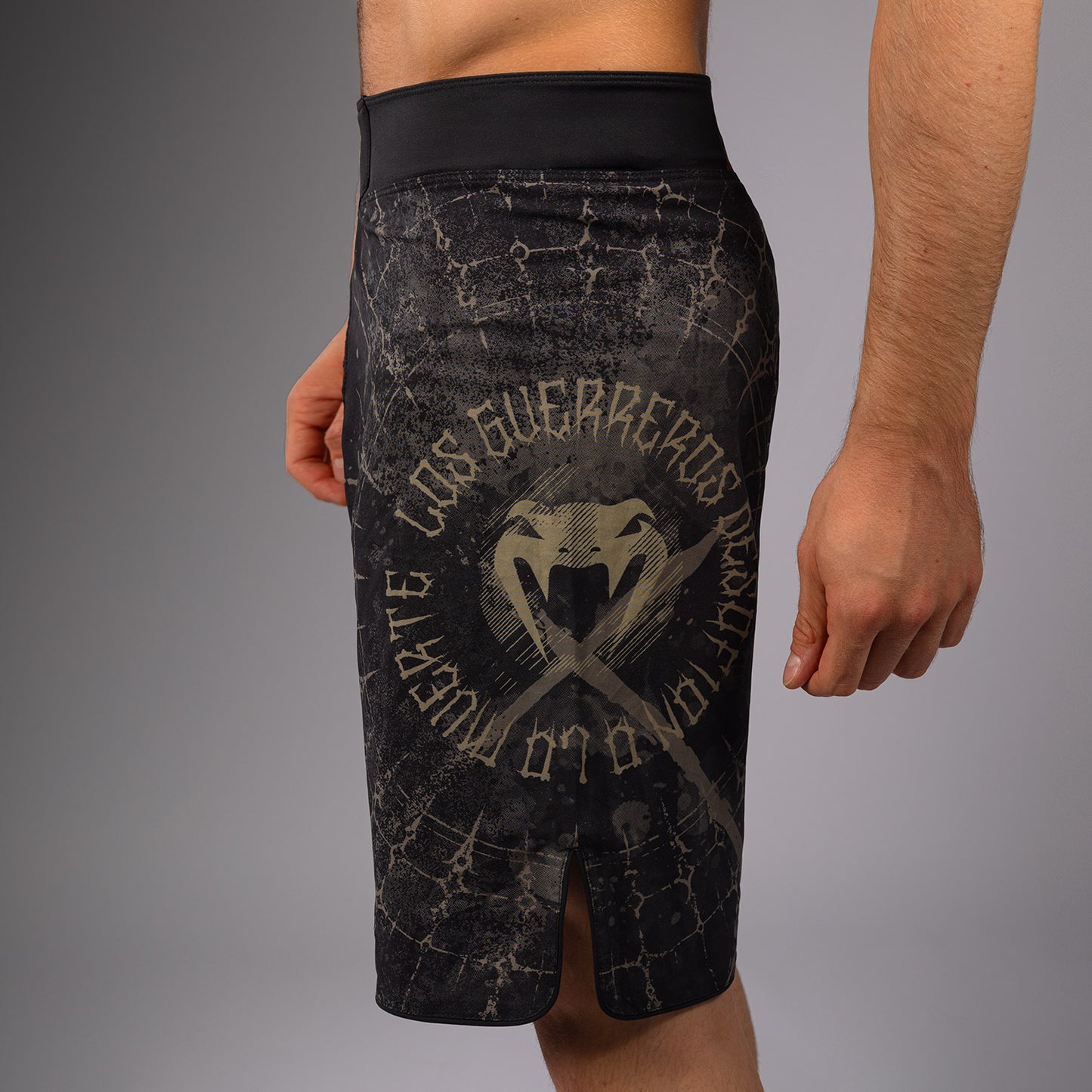 Venum Santa Muerte 5.0 Men’s Fight Shorts - Deep Black/Gold