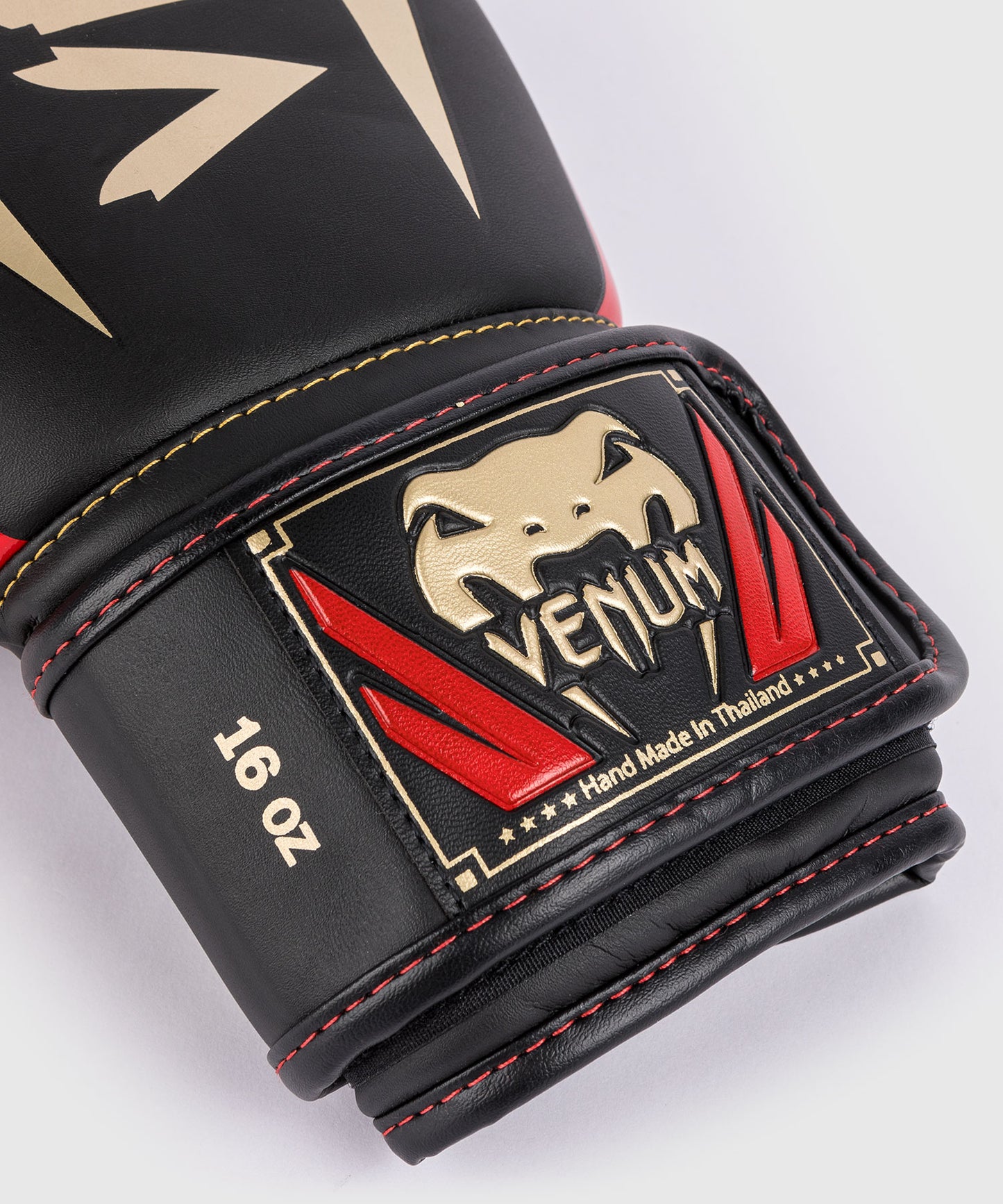 Venum Elite Boxing Gloves - Black/Gold/Red