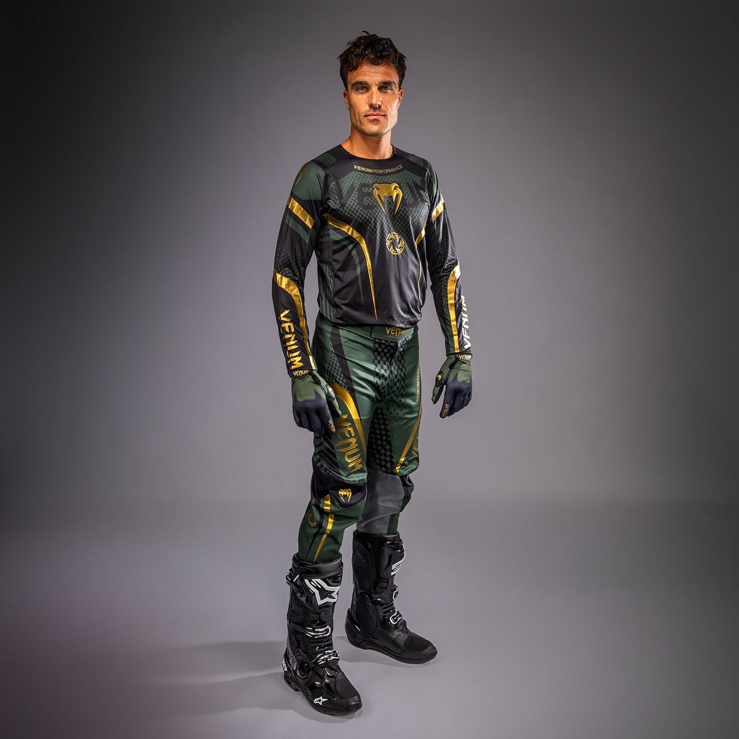 Venum MX Challenger Pants - Black/Green/Gold