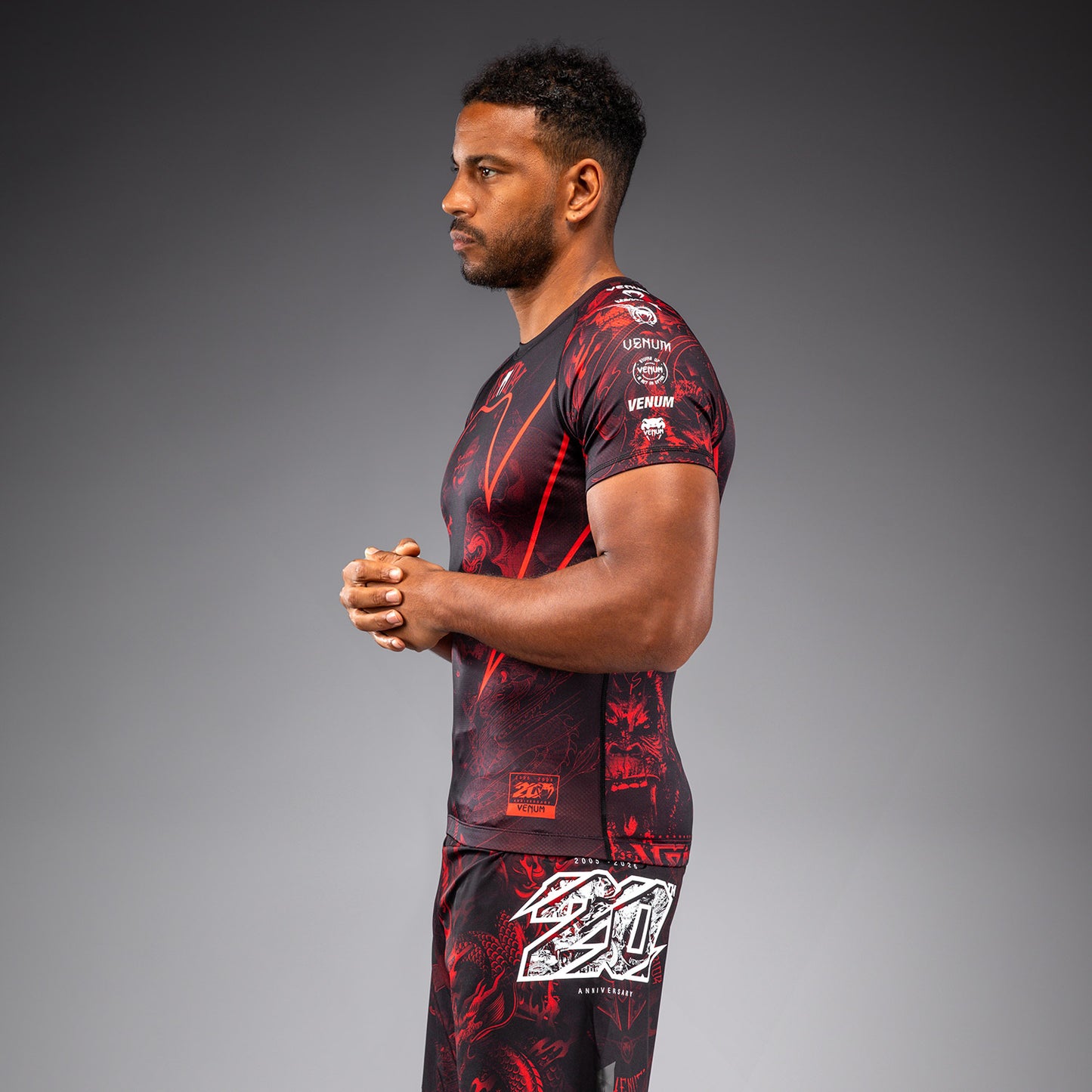 Venum 20th Anniversary Short Sleeve Rashguard - Black/Red