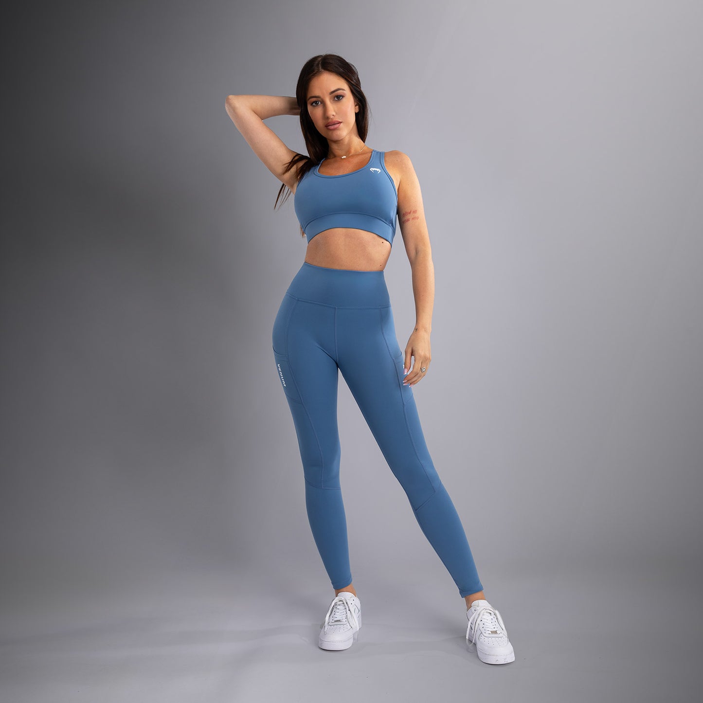 Venum Essential Women's Performance Leggings - Storm Blue