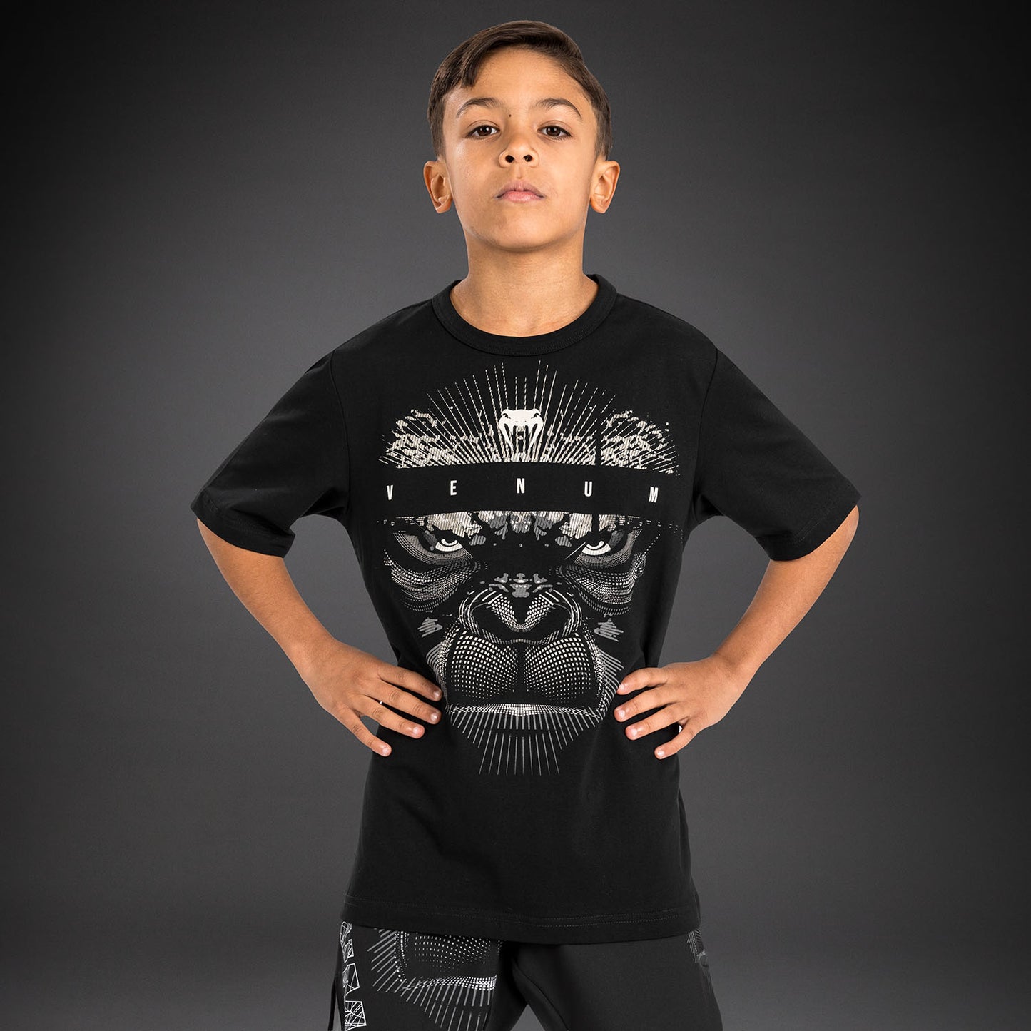 Venum Gorilla Jungle T-Shirt for Kids  - Black/White