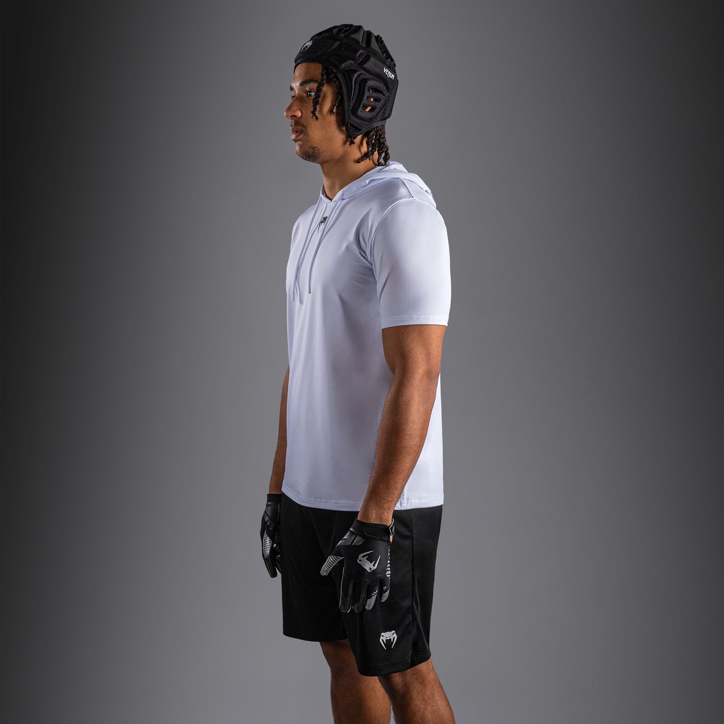 Venum Elite Short Sleeve Dry-Tech Hoodie - White