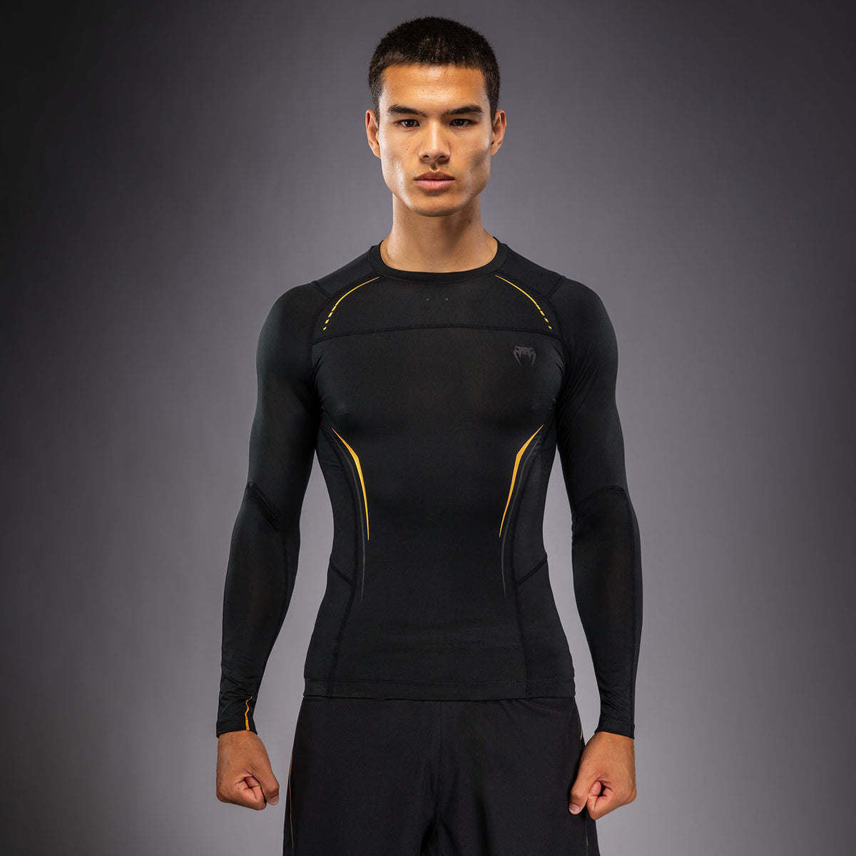 Venum G-Core Long Sleeve Rashguard - Black/Gold