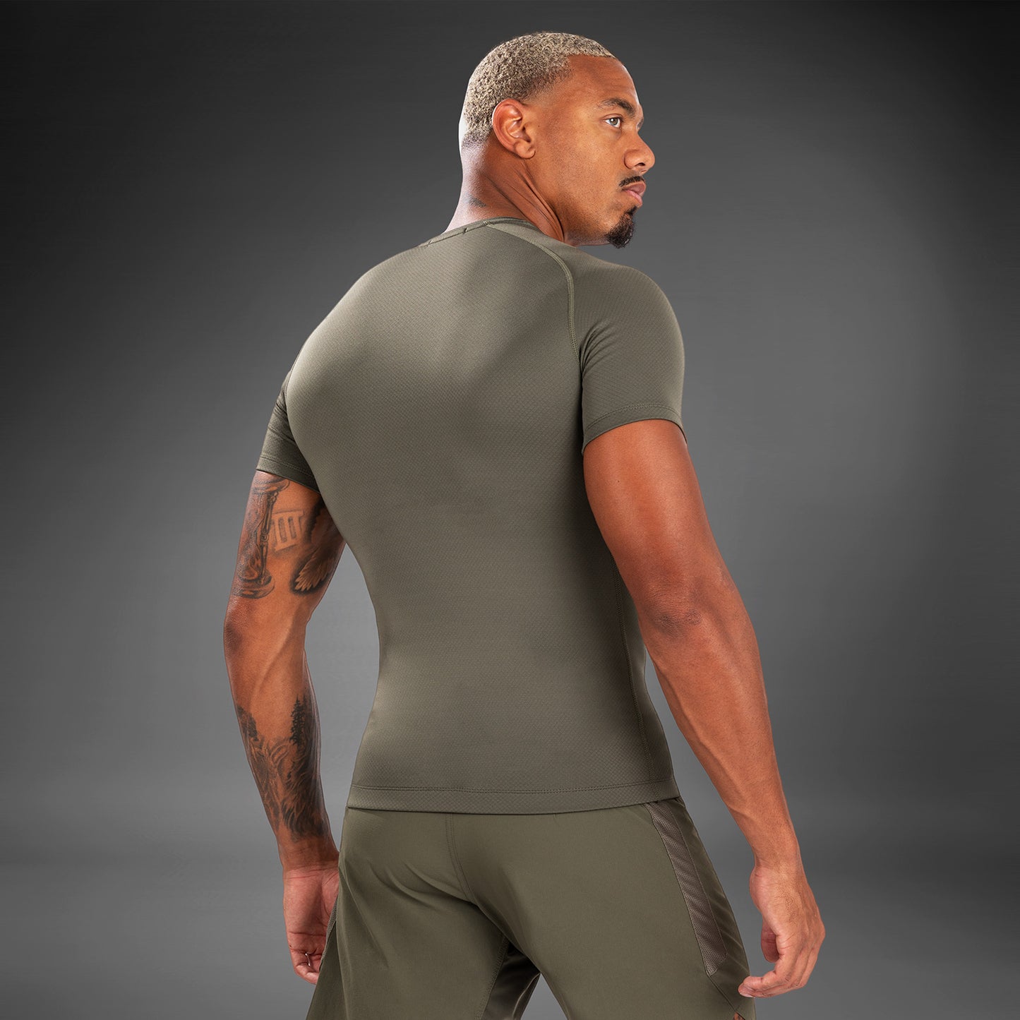 Venum Contender Men’s Short Sleeve Rashguard - Khaki
