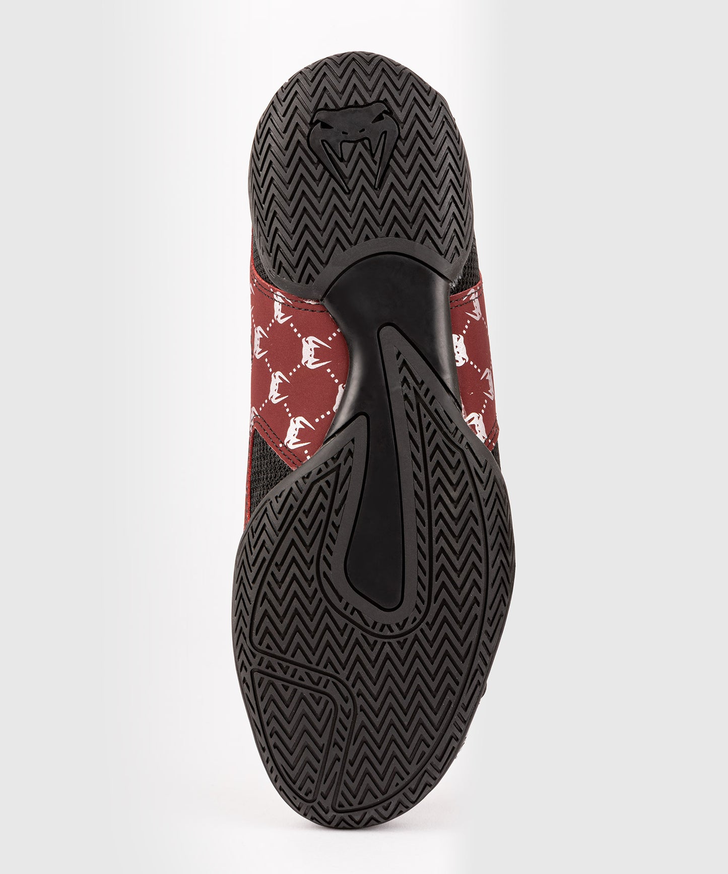 Venum Elite Evo Monogram Boxing Shoes – Black/Burgundy