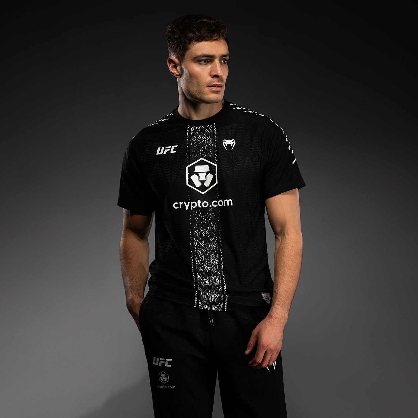 Men's UFC Zenith by Venum Black Authentic Fight Night Walkout Jersey Personalized