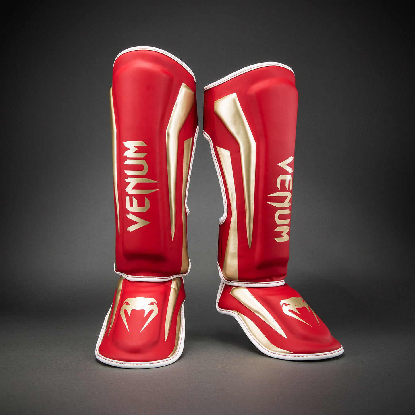 Venum Elite Shin Guards - Red