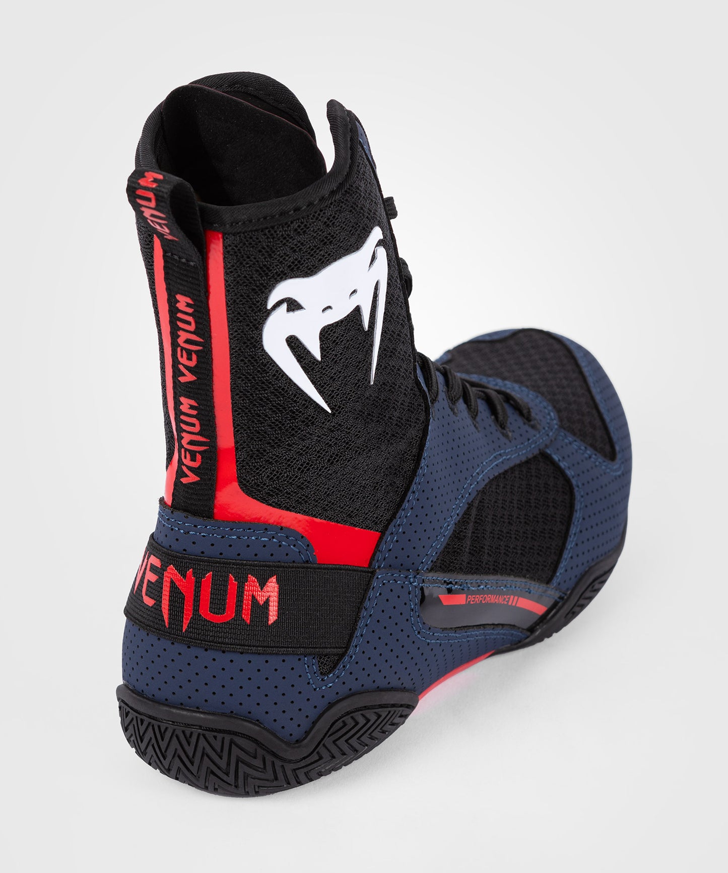 Venum Elite Boxing Shoes - Navy/Black/Red