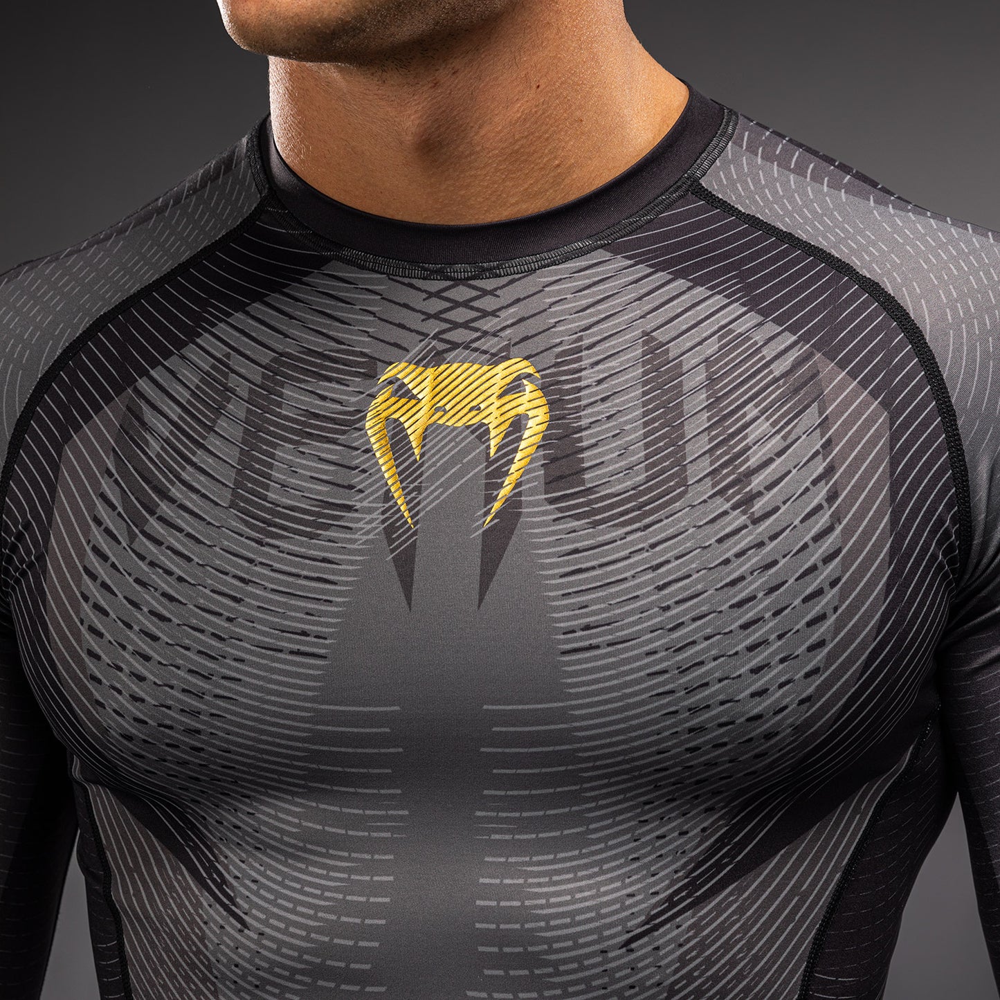 Venum Galactic 3.0 Long Sleeve Rashguard - Black/Gold