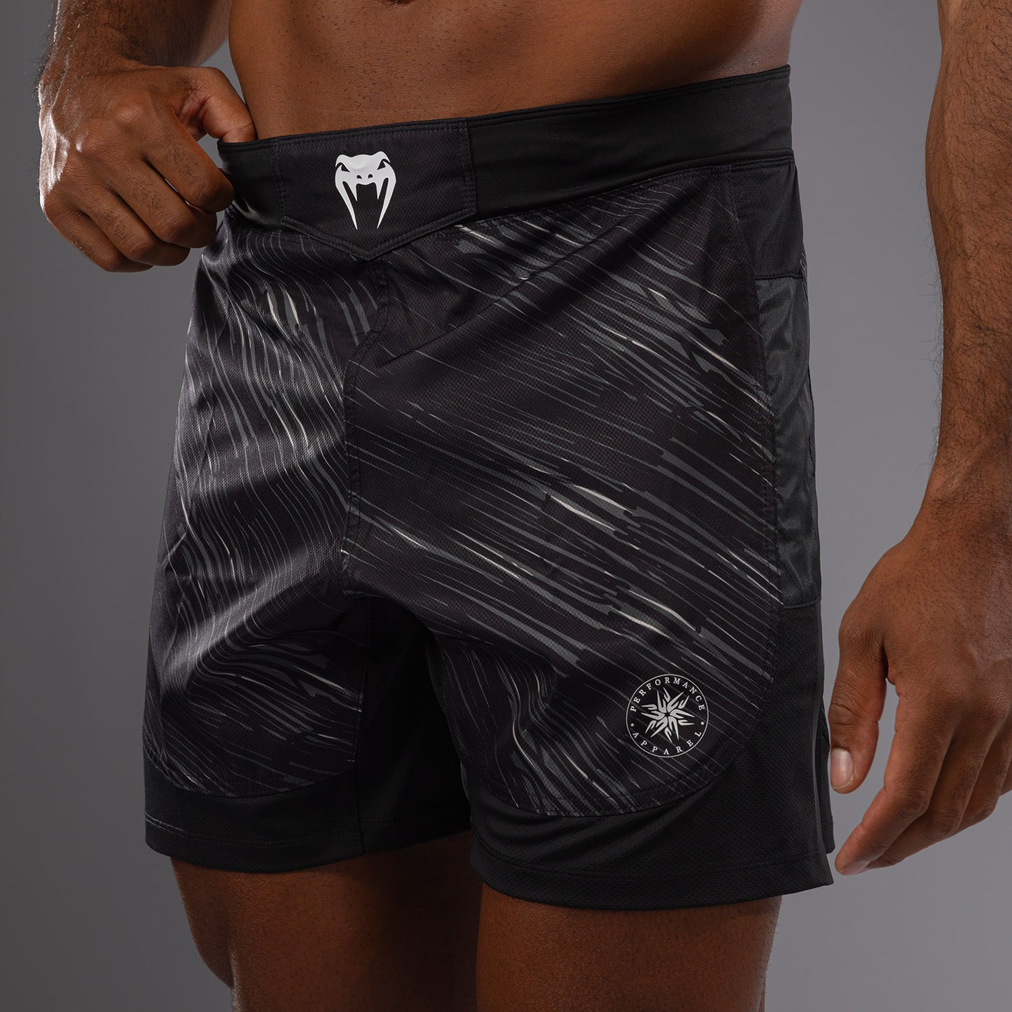 Venum Rapid Light Fight Shorts - Black/Storm Grey