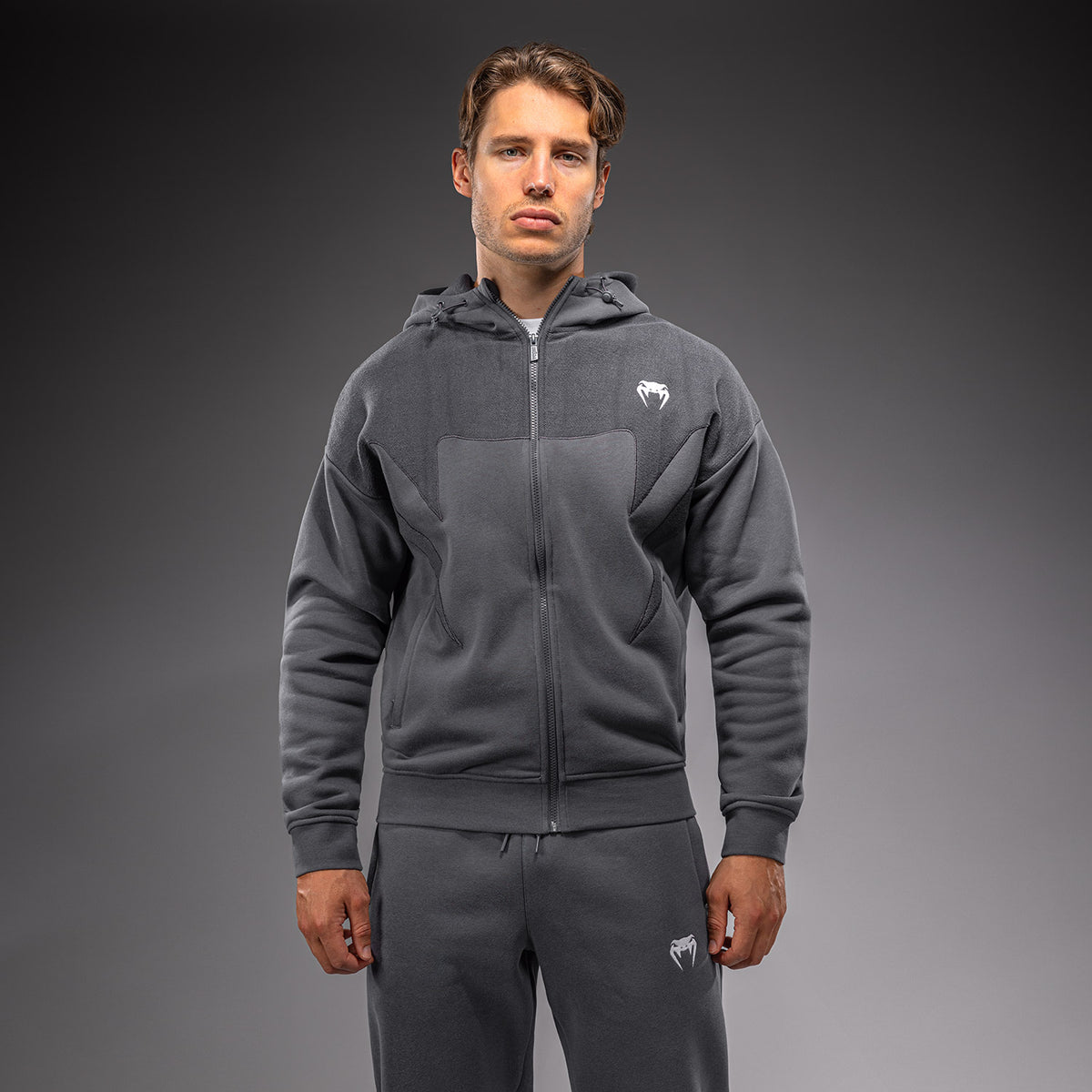 Venum Attack Fleece & Weave Track Jacket - Grey