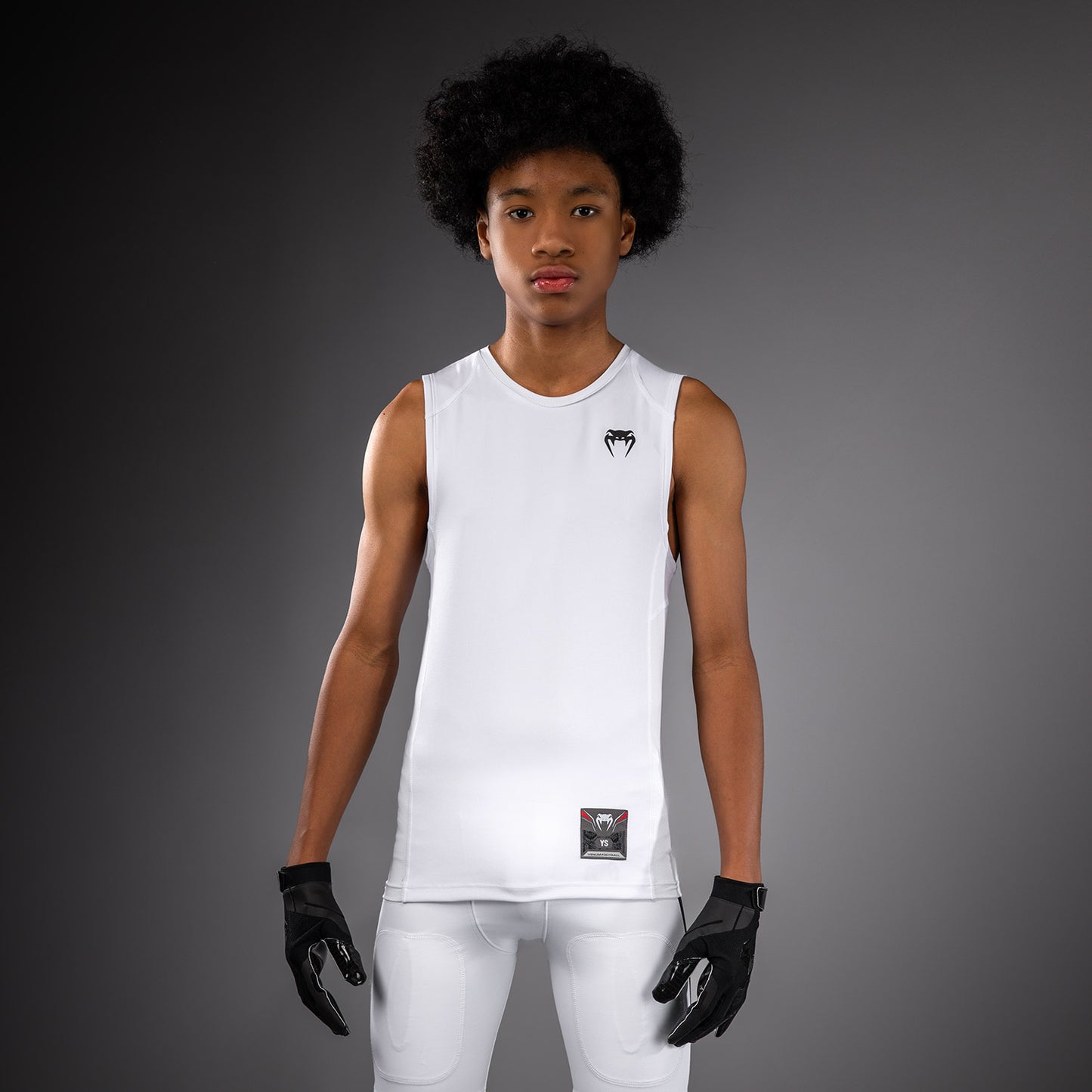 Venum Elite Kids Football Sleeveless Compression Jersey - White