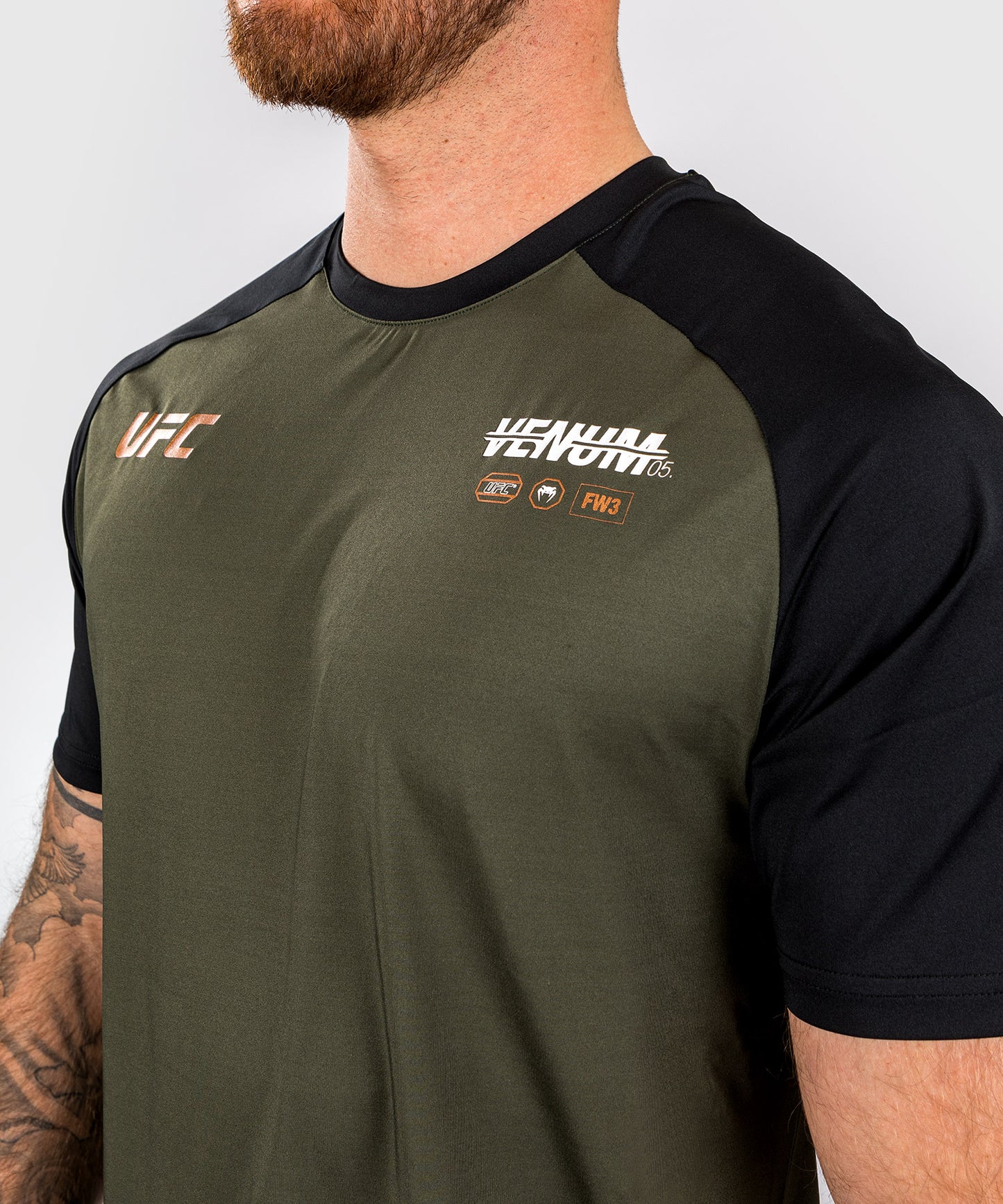 UFC Adrenaline by Venum Fight Week Men’s Dry-tech T-shirt - Khaki/Bronze