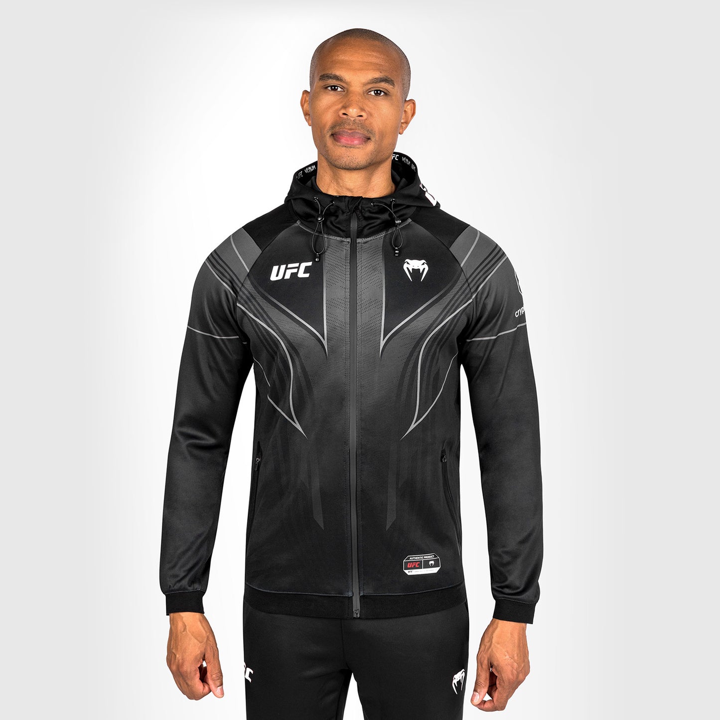 UFC Venum Personalized Authentic Fight Night 2.0 Kit by Venum Men's Walkout Hoodie - Black