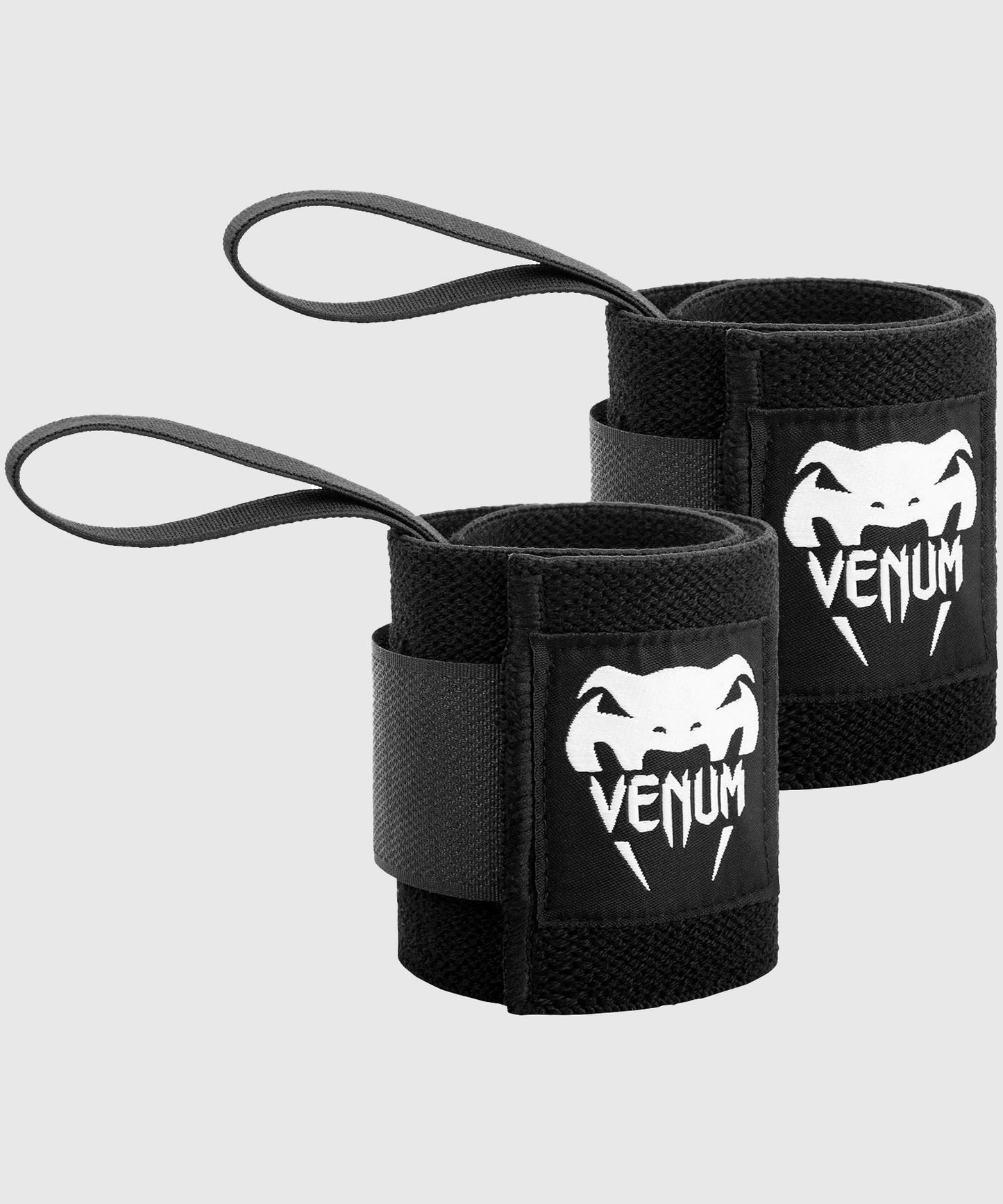 Venum Hyperlift Weightlifting Wrist Wraps - Black (Pair)