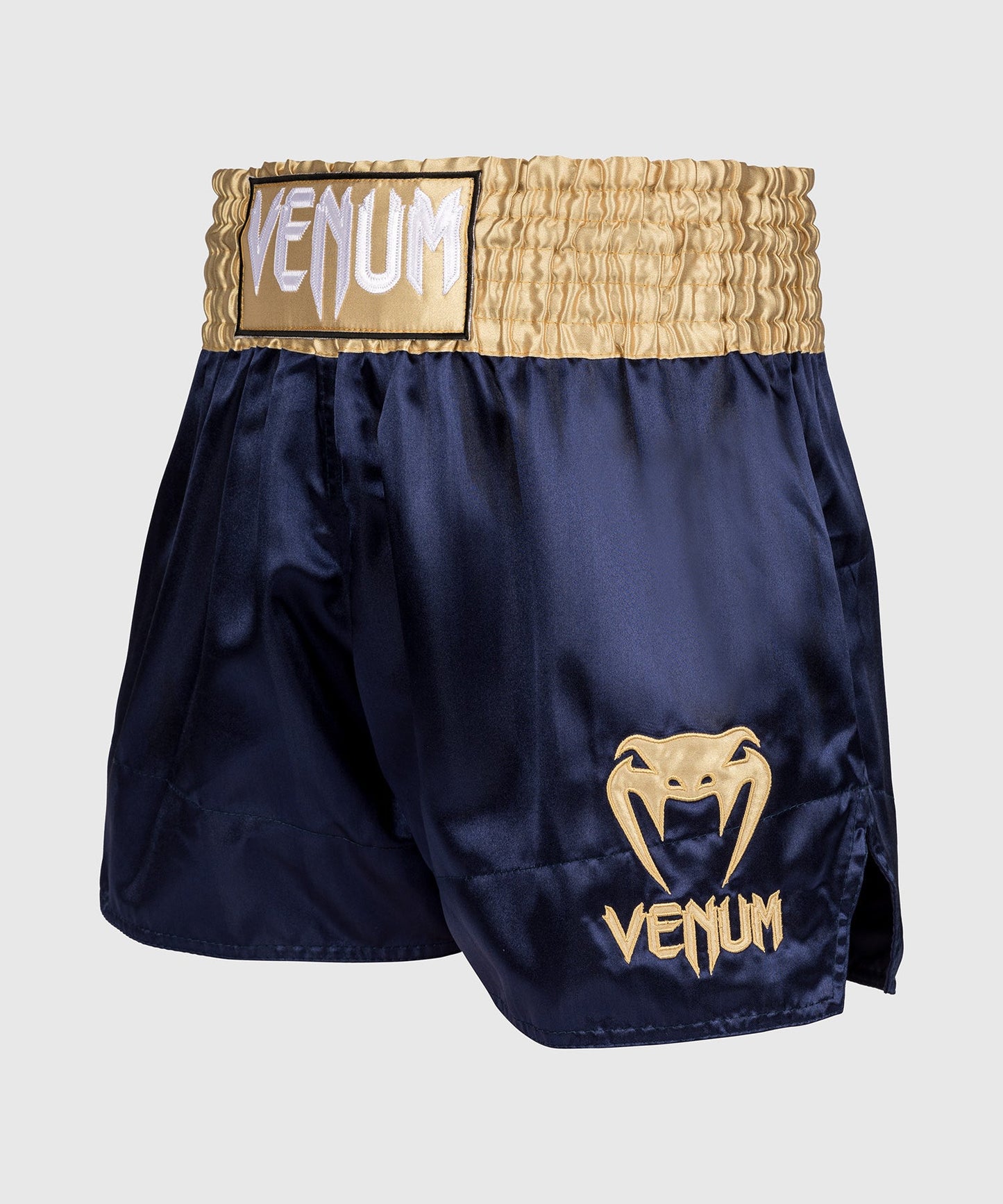 Venum Classic Muay Thai Shorts - Navy Blue/Gold