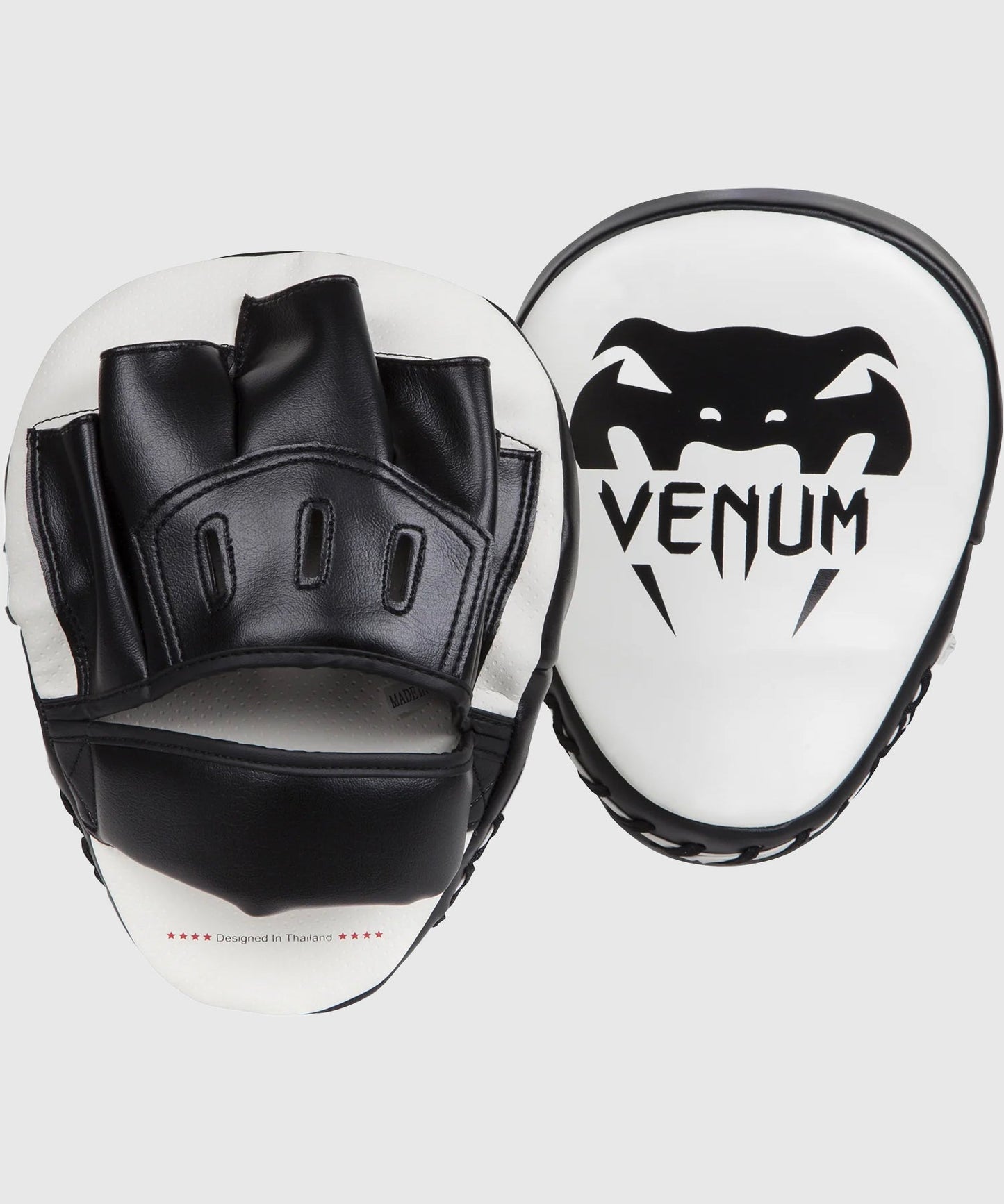 Venum Light Focus Mitts - White/Black (Pair)