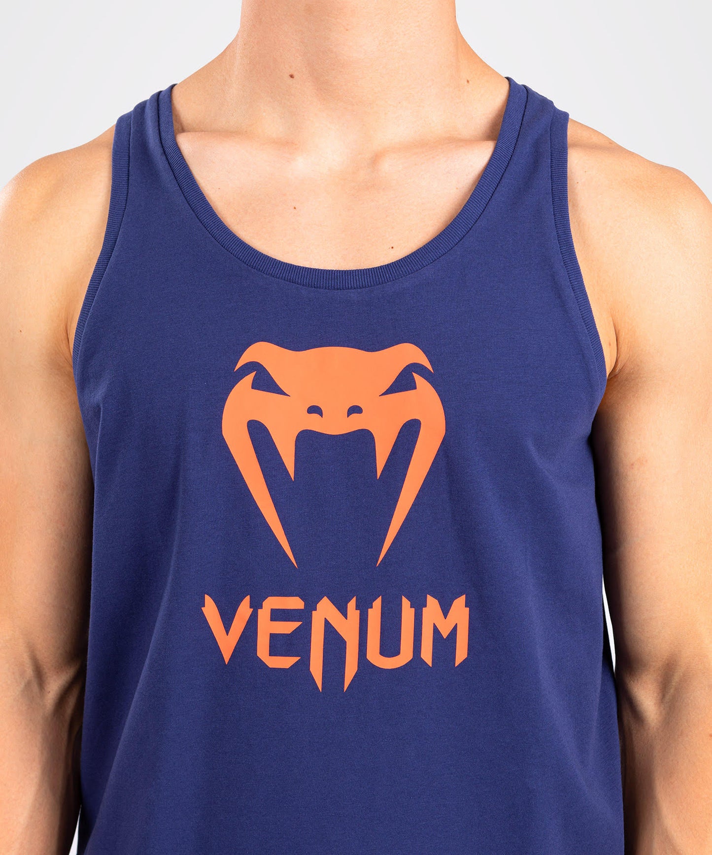 Venum Classic Tank Top - Navy Blue/Orange