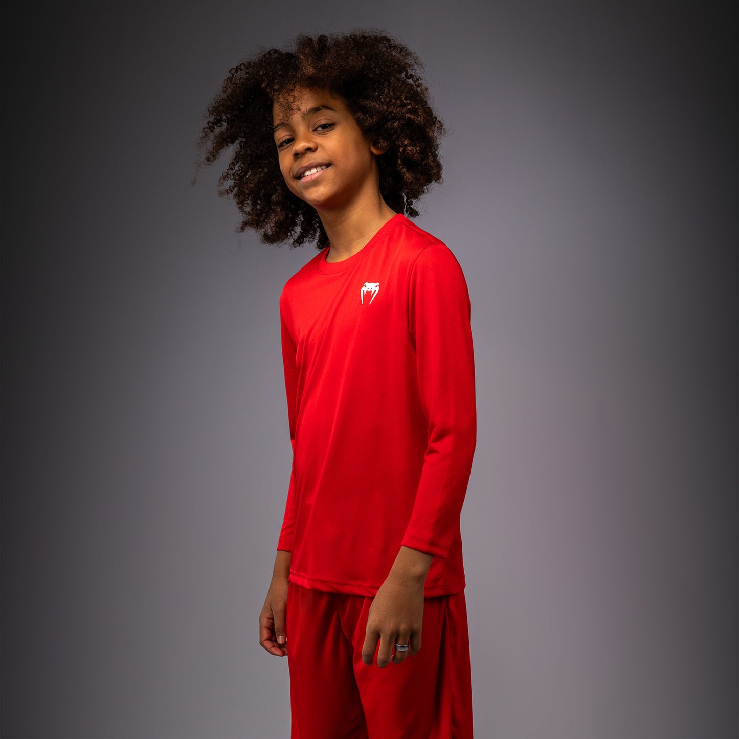 Venum Lineup Youth Performance Long Sleeve T-Shirt - Red/White