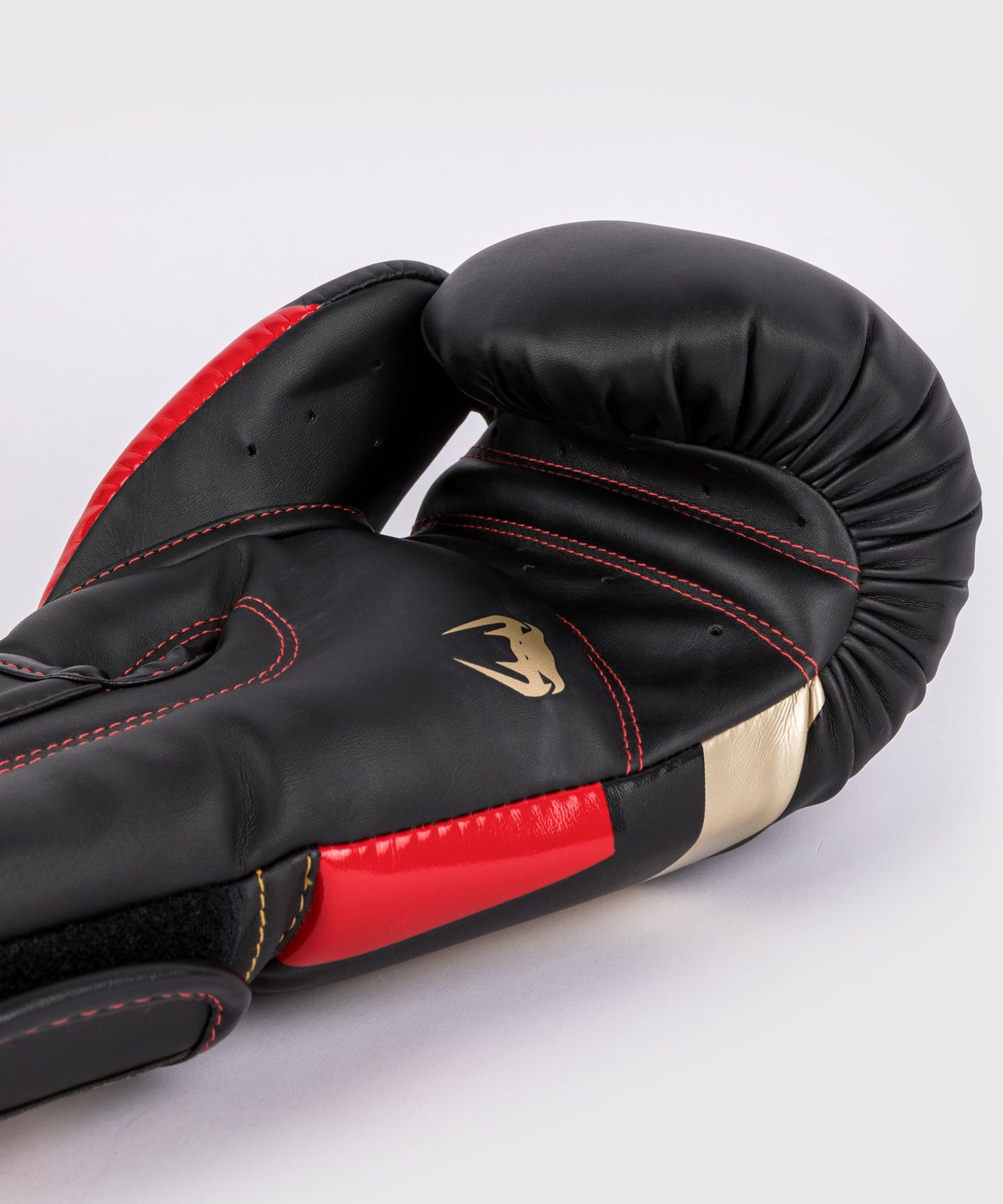 Venum Elite Boxing Gloves - Black/Gold/Red